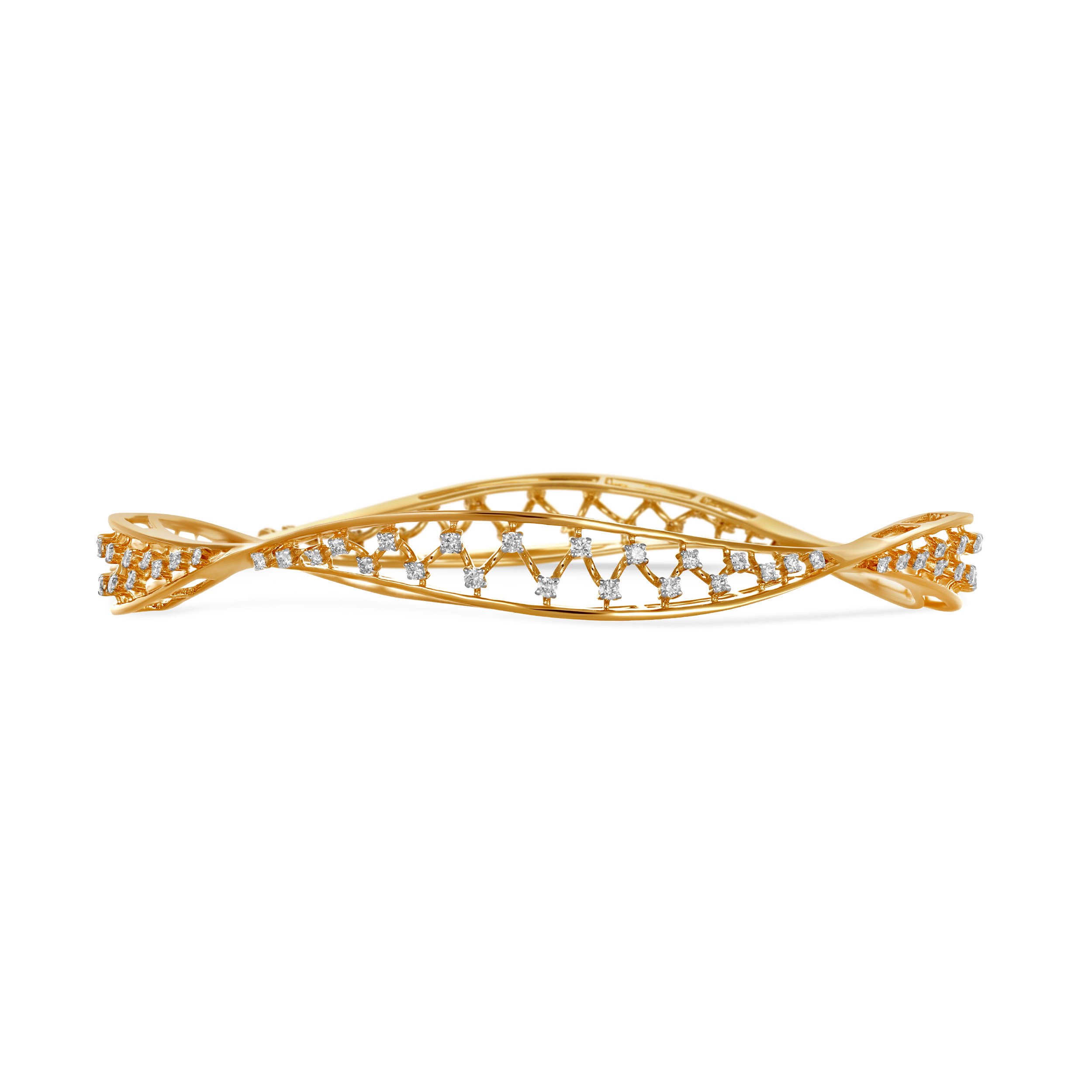 Delicate Trellis Diamond Bangle - Senco Gold and Diamonds