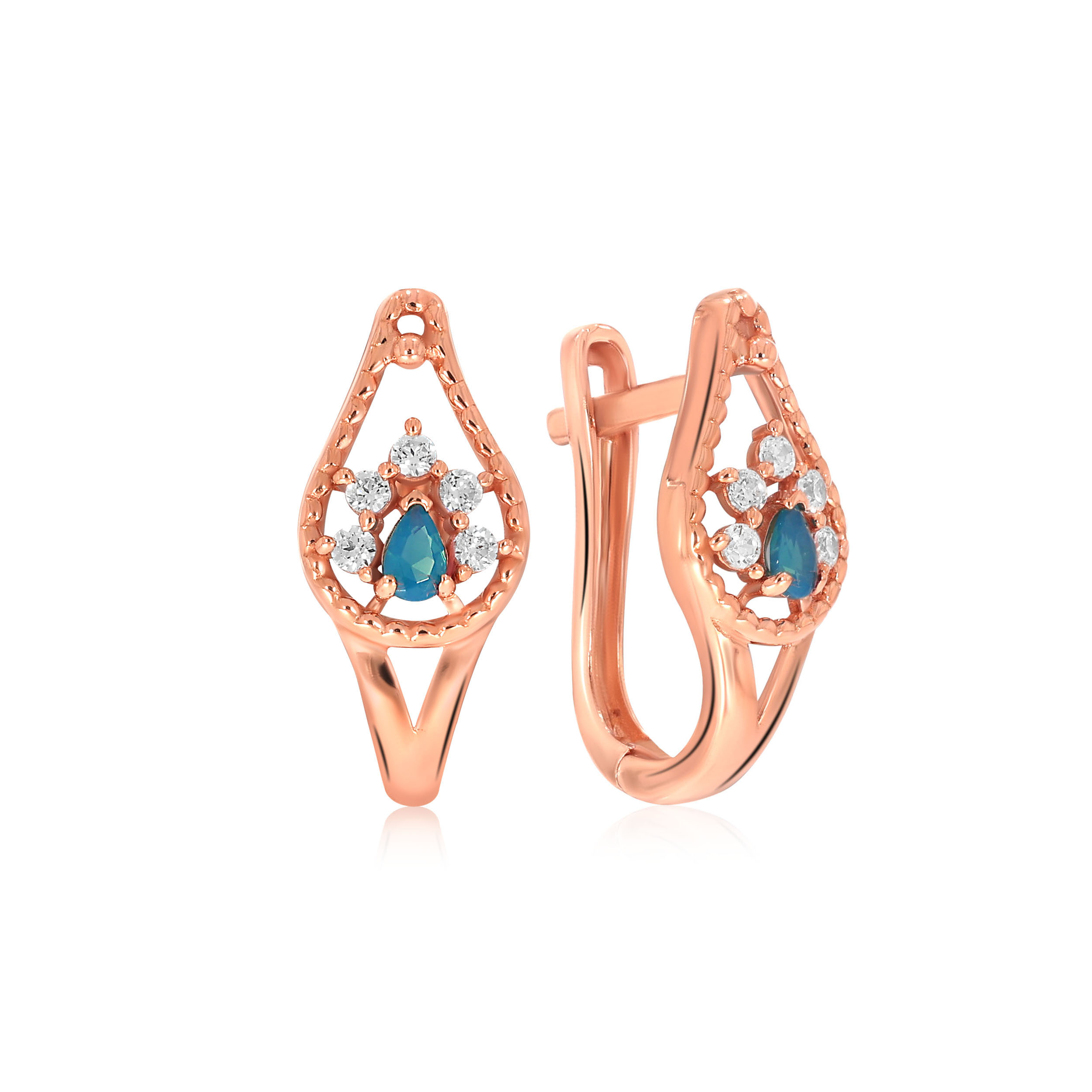 Bloomed Petal Gold Hoop Earrings - Senco Gold and Diamonds