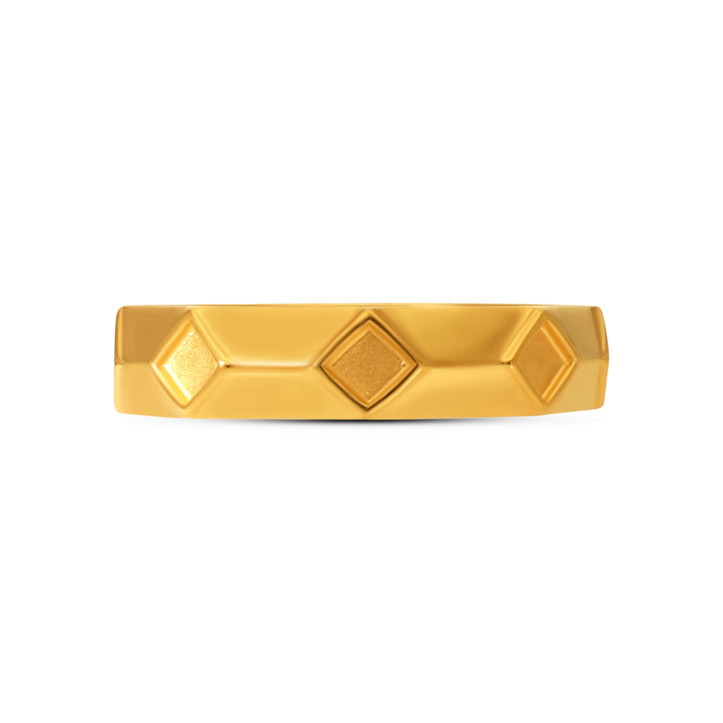 Sculpted Facet Men's Gold Ring - Senco Gold and Diamonds