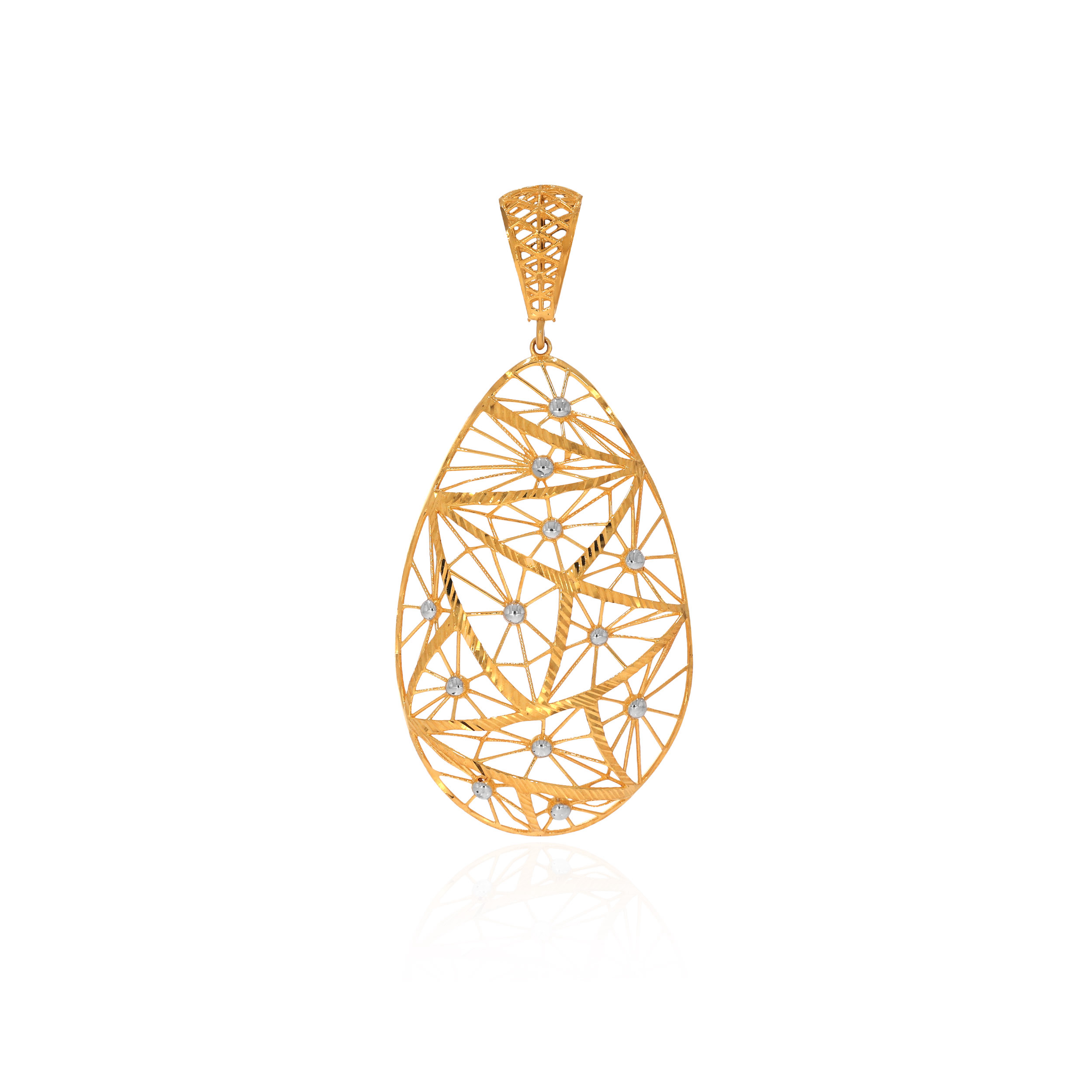 18K Yellow Gold Fancy Gold Pendant-GPN-D000721299 - Senco Gold and Diamonds