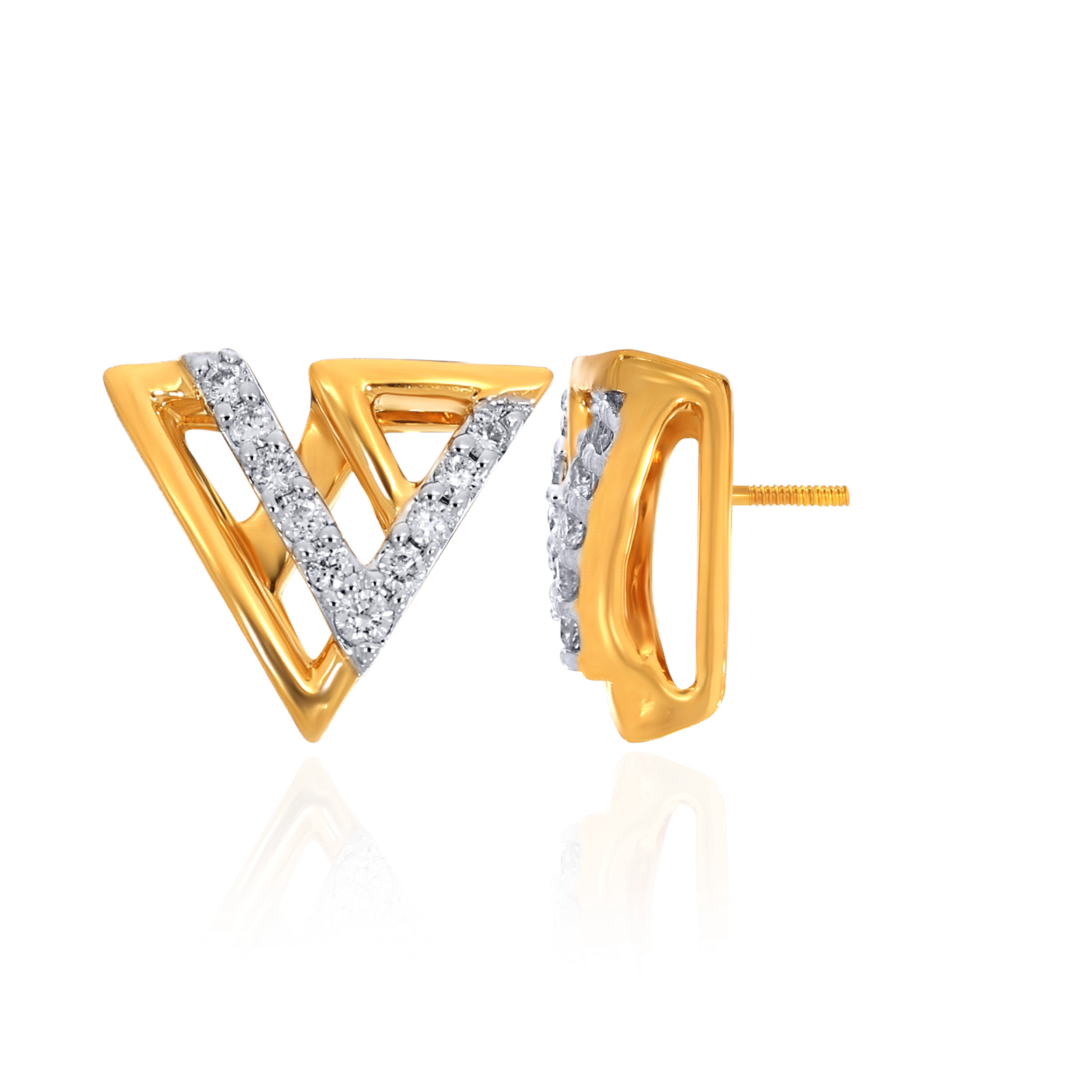 Vertex Chic Diamond Studs - Senco Gold and Diamonds