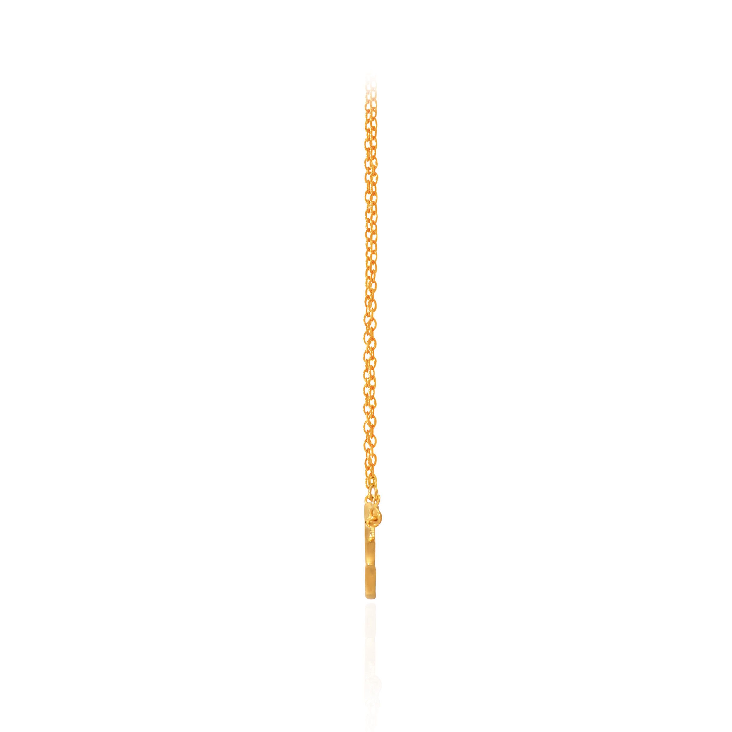 Delicate Fleur Gold Chain Pendant - Senco Gold and Diamonds