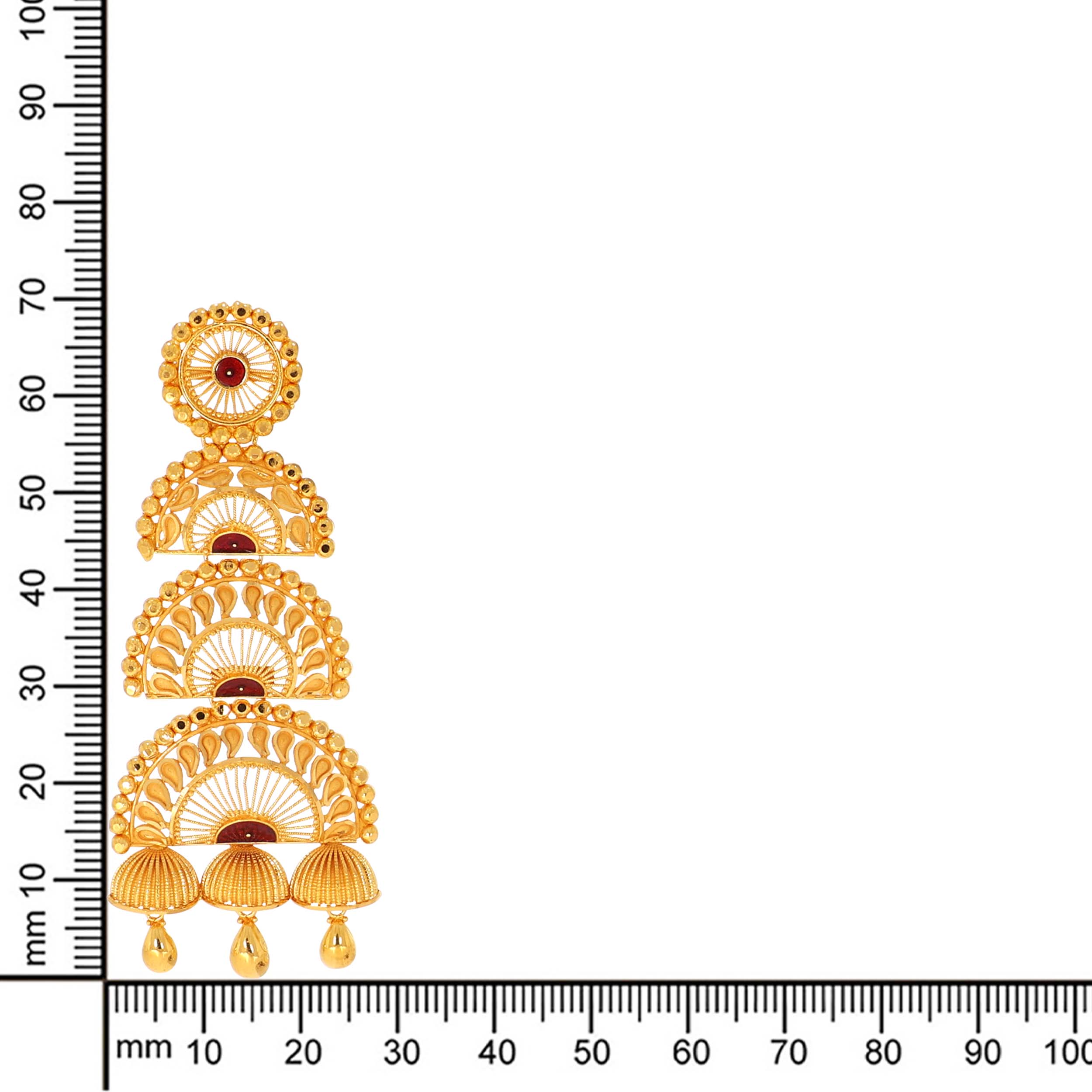 Epitome of Elegance Gold Danglers - Senco Gold and Diamonds