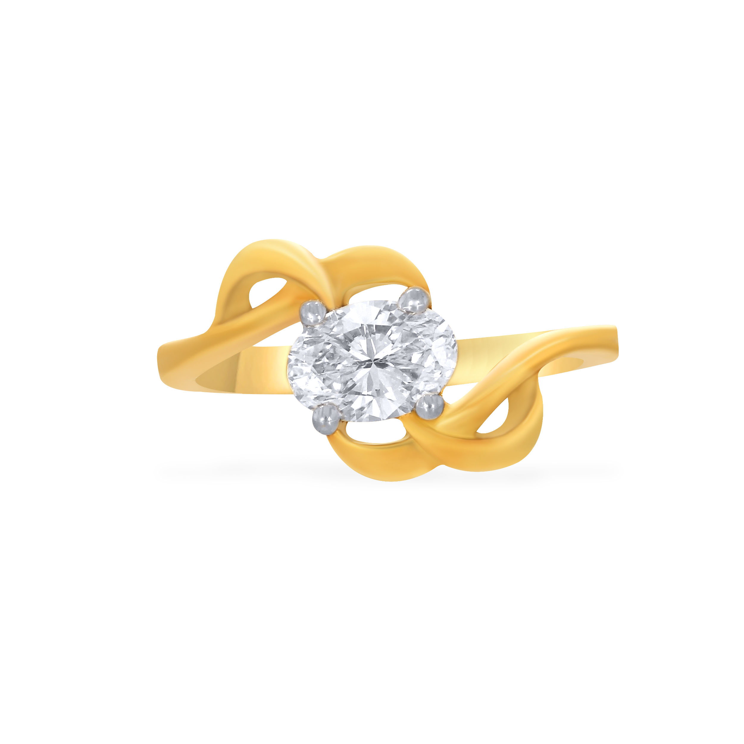 Entangled Style Solitaire Ring - Senco Gold and Diamonds