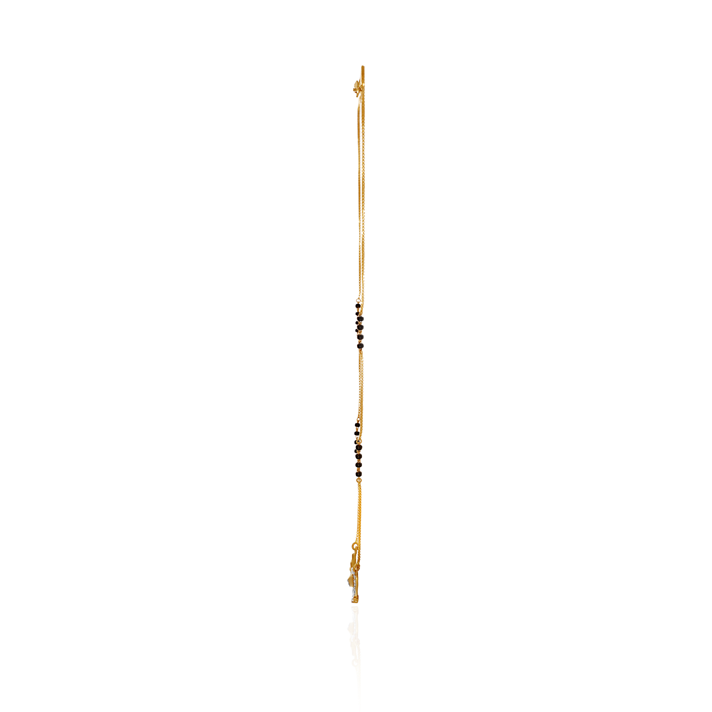 Elegant Floral Designed Gold Mangalsutra - Senco Gold and Diamonds
