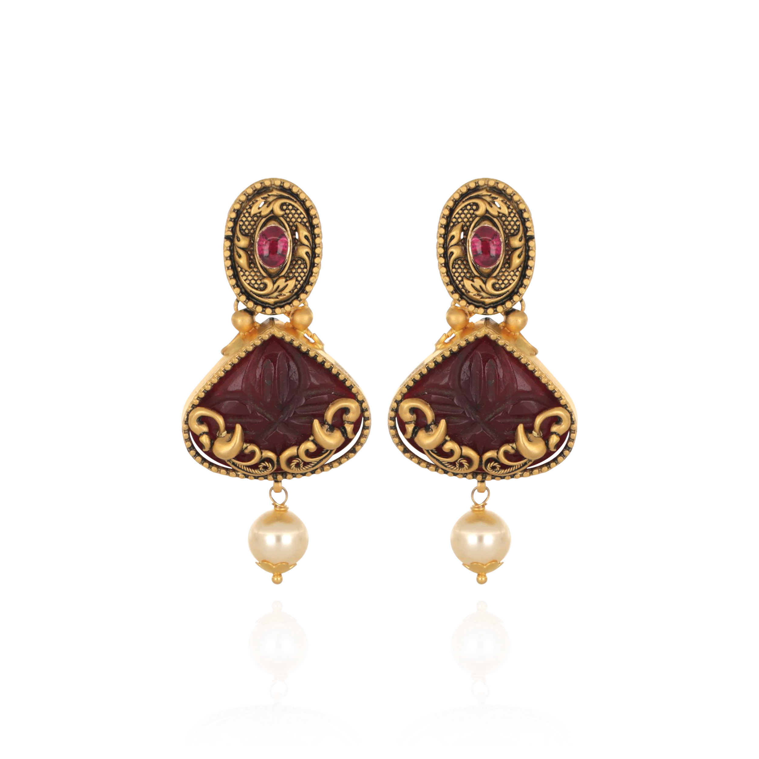 Rouge Enchant Gold Earrings - Senco Gold and Diamonds