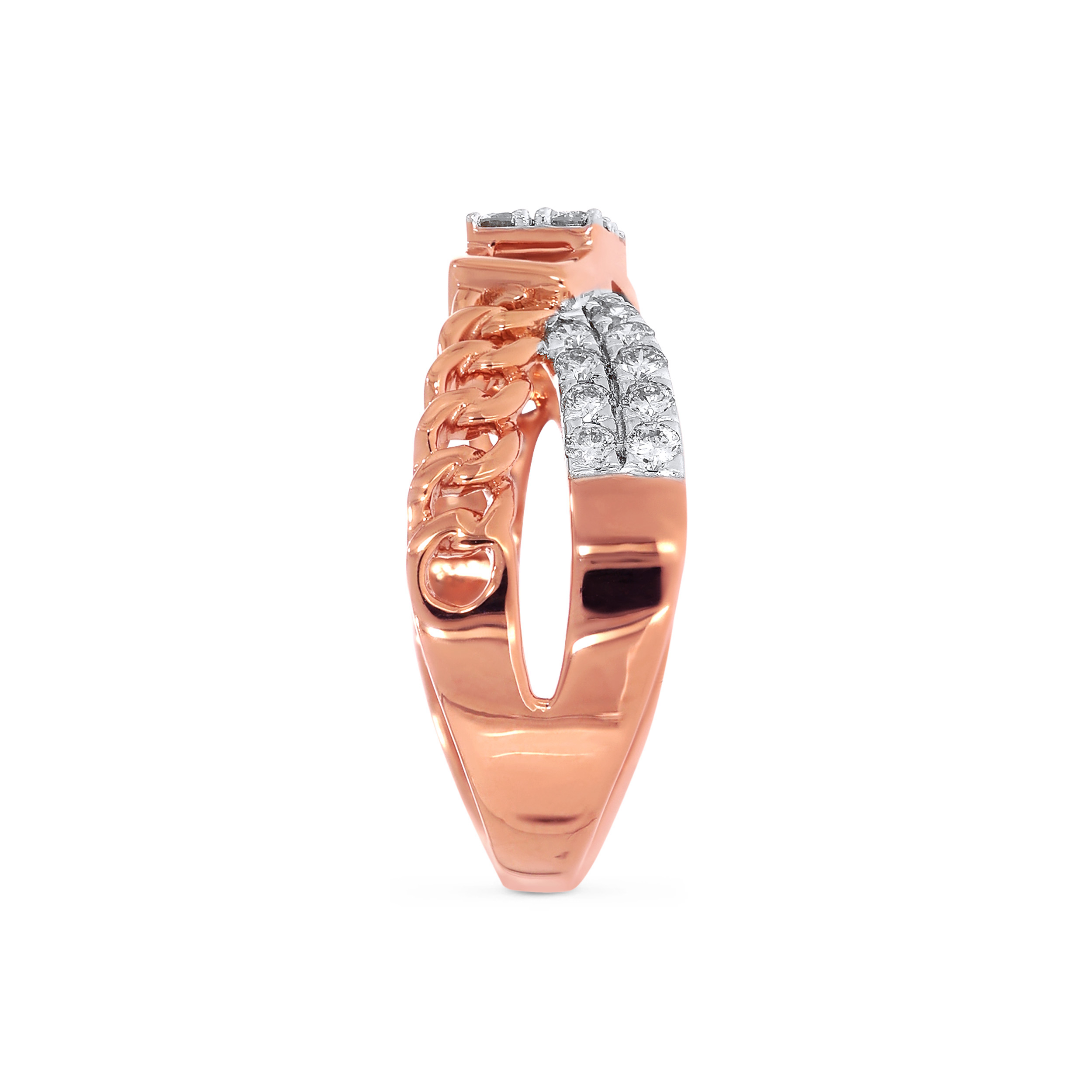 18K Rose Gold Diamond Ring-DLR-D000772728 - Senco Gold and Diamonds