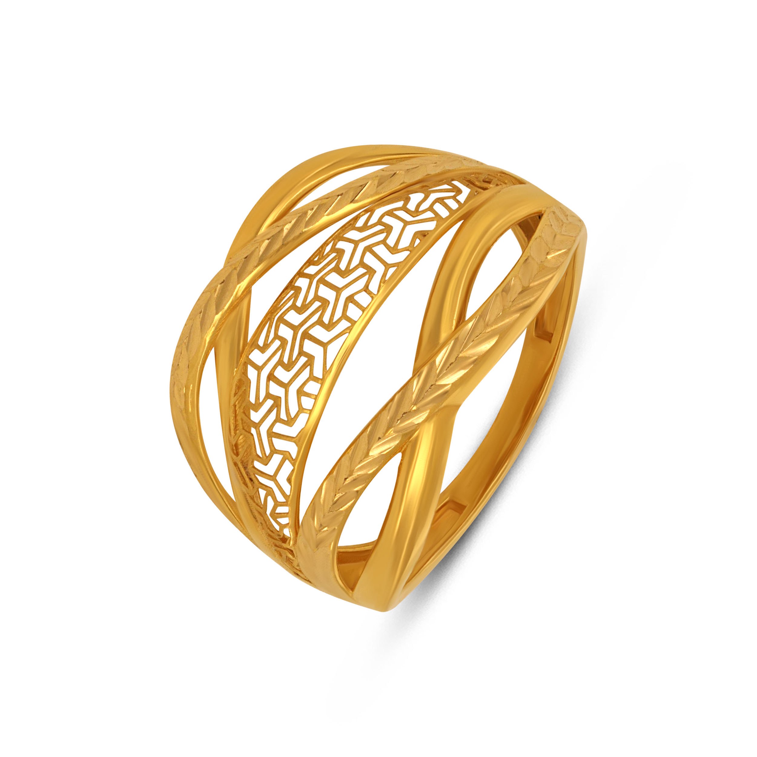 Flowy Weave Gold Ring - Senco Gold and Diamonds