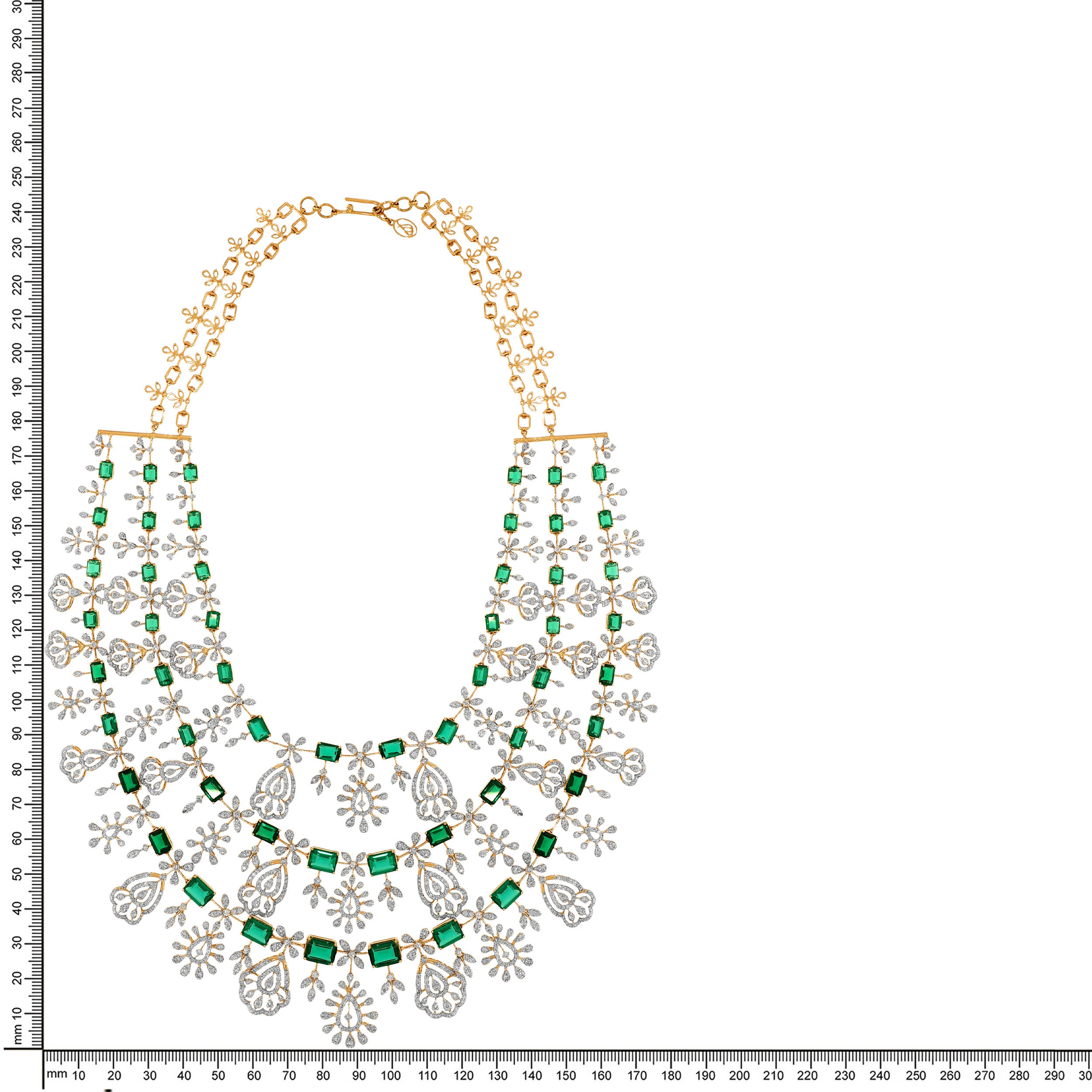 14K Yellow Gold Diamond Necklace-DGN-D000786045 - Senco Gold and Diamonds