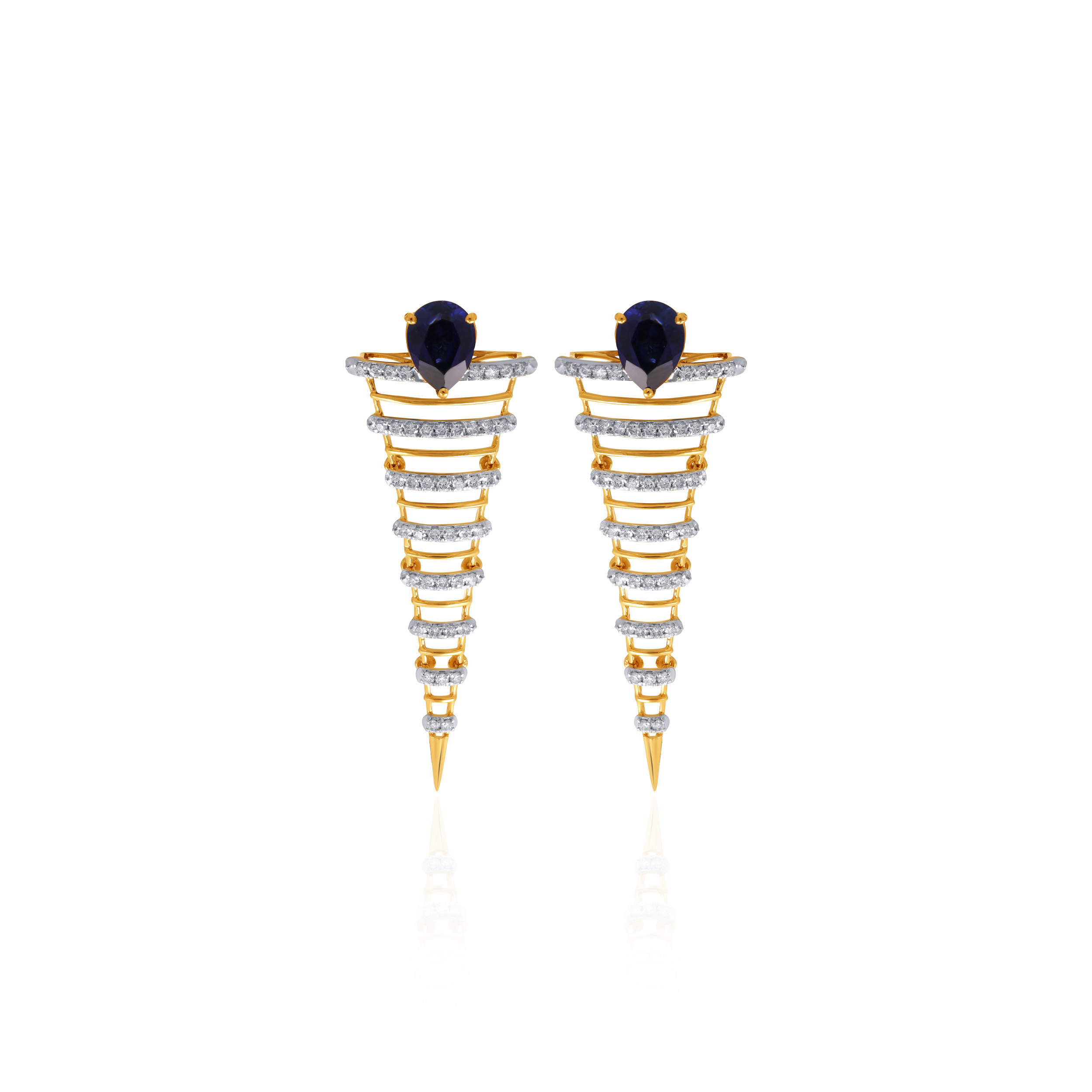 Chic Vase Diamond Earrings - Senco Gold and Diamonds