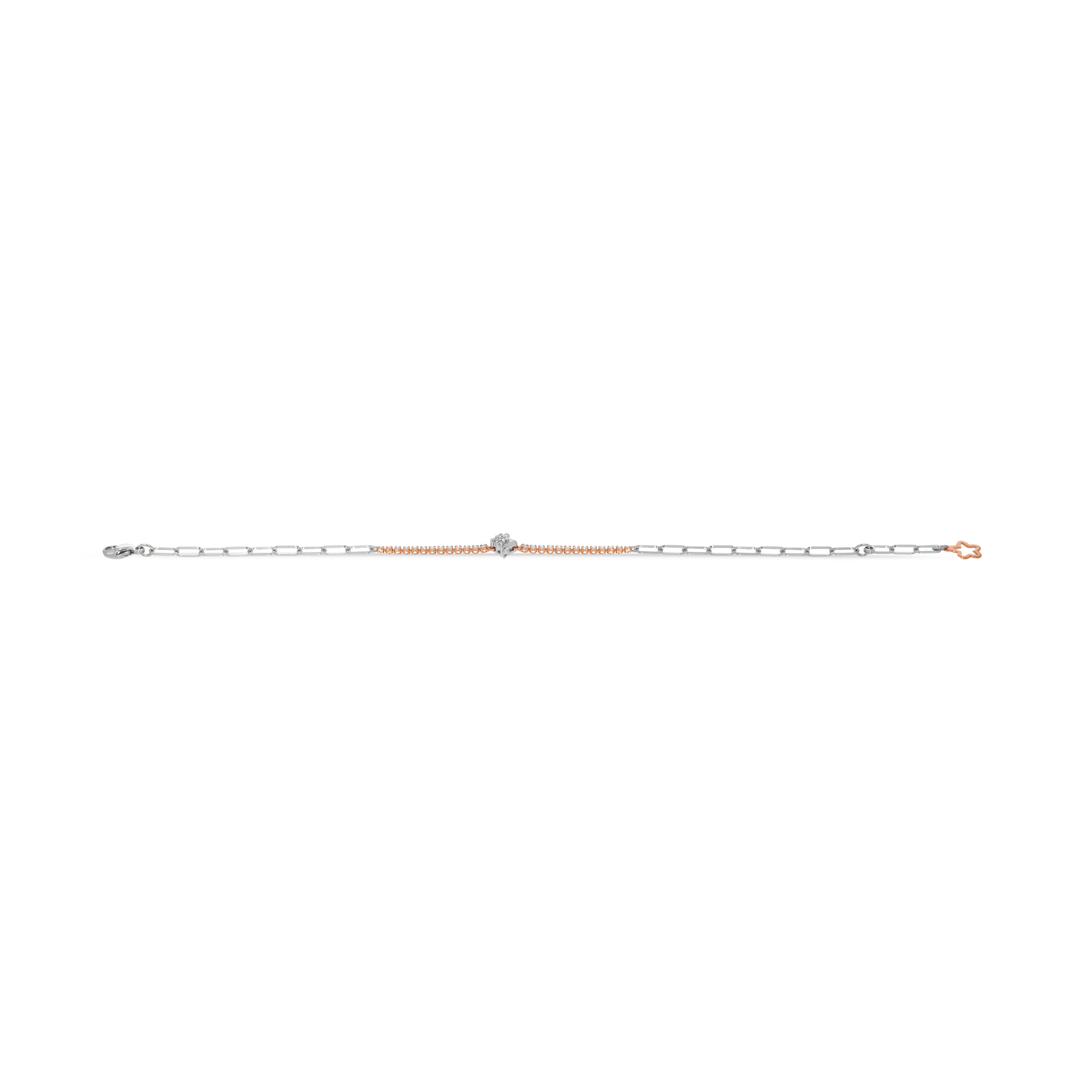 Elegant Dual Tone Platinum Bracelet - Senco Gold and Diamonds