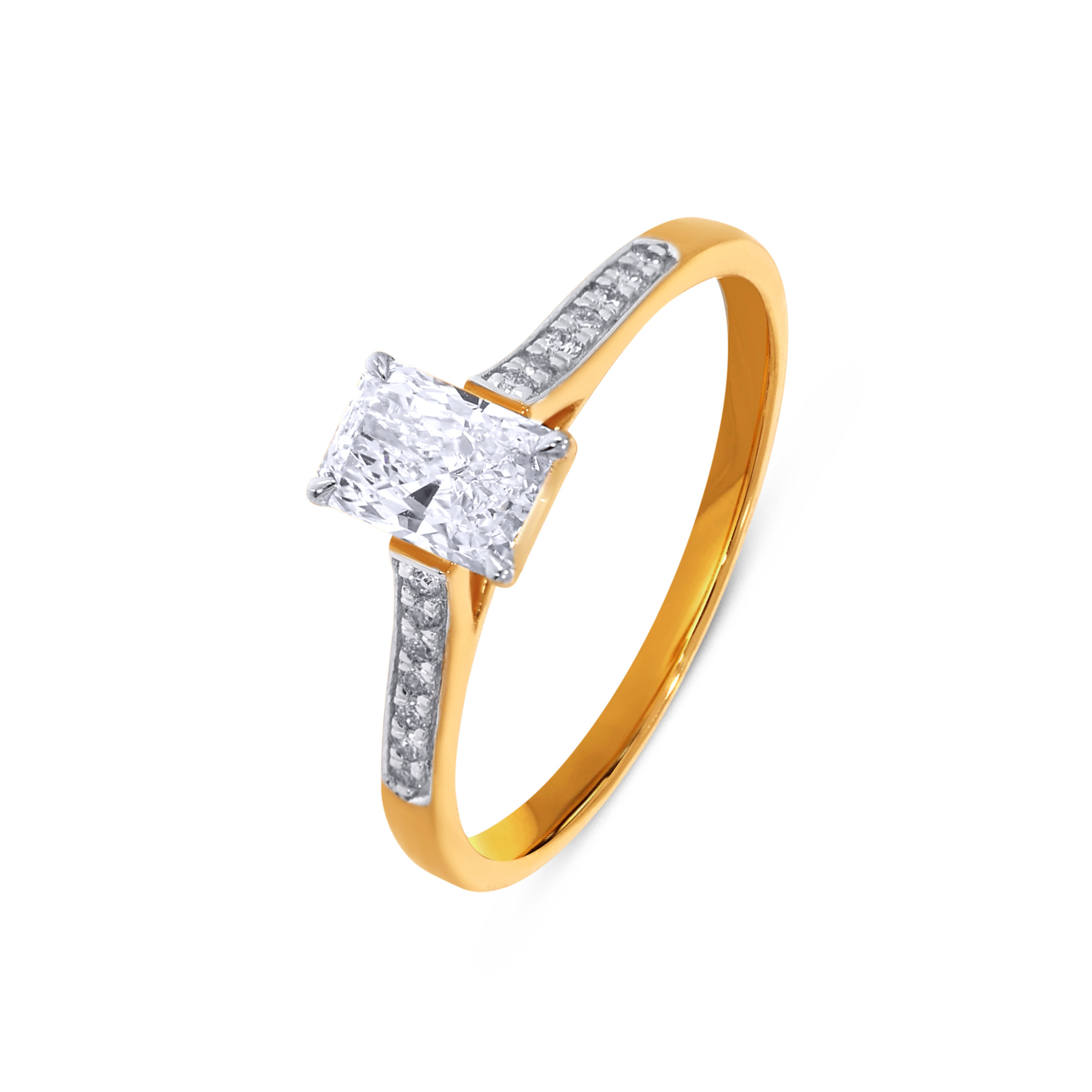 18K Yellow Gold Solitaire Ring-DLR-D000770010 - Senco Gold and Diamonds