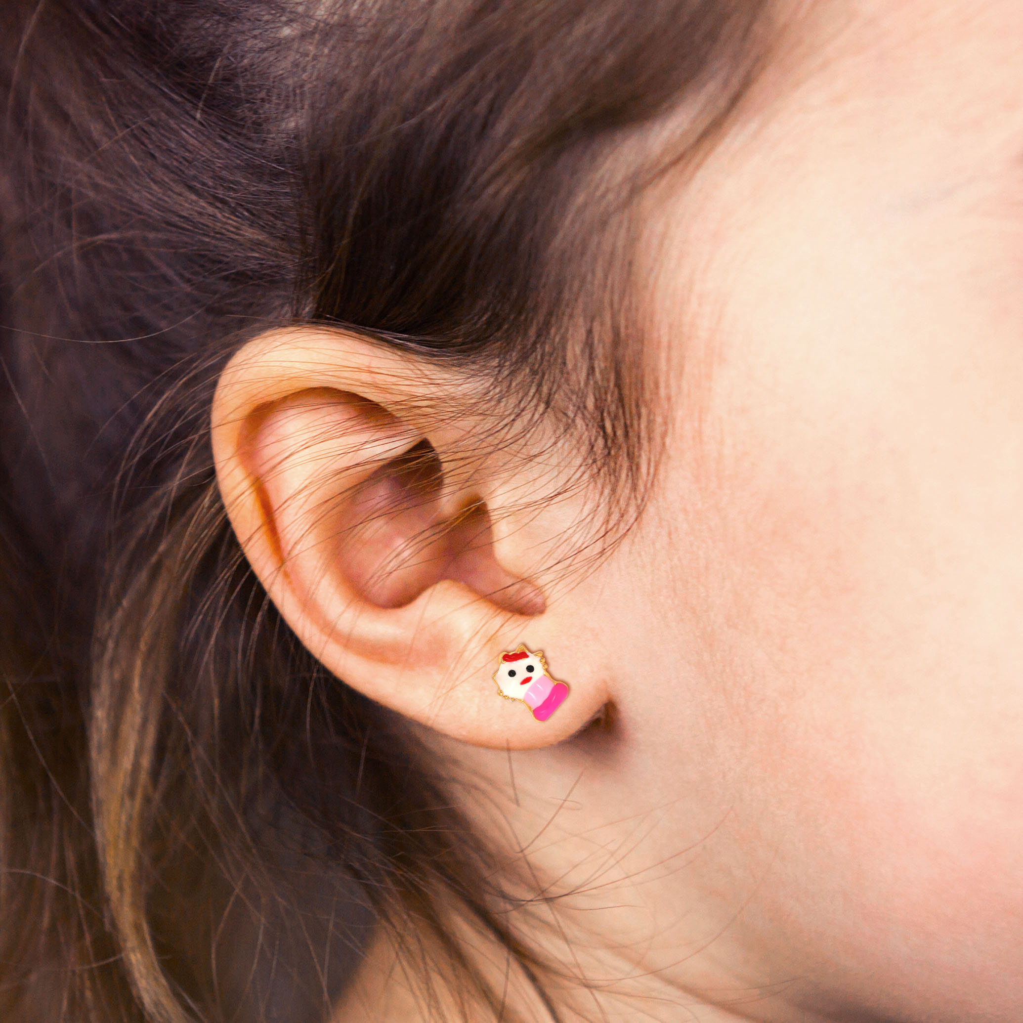 Cheeks Of Roses Kids' Gold Studs - Senco Gold and Diamonds