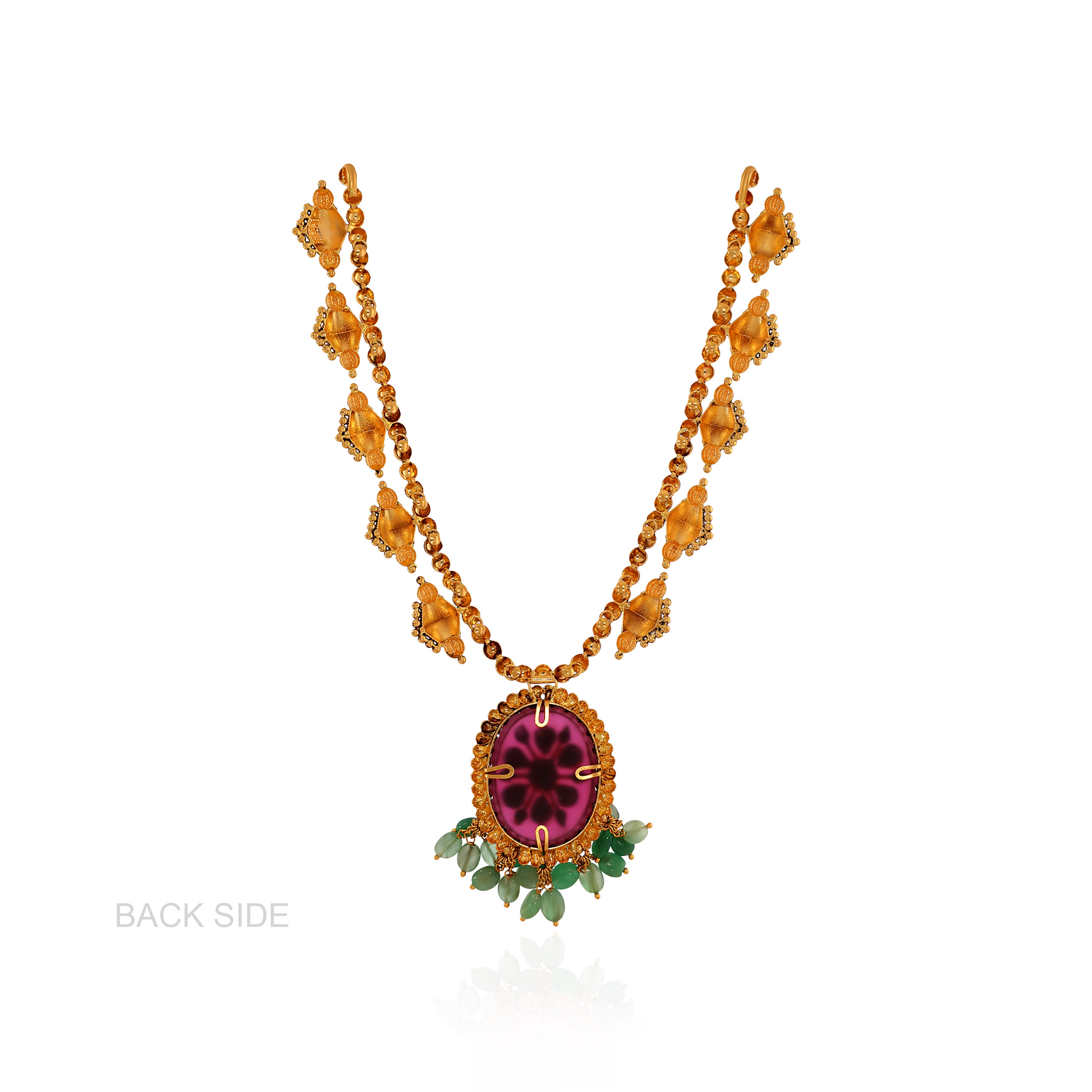 22K Yellow Gold Kundan Necklace-GN-D000788420 - Senco Gold and Diamonds