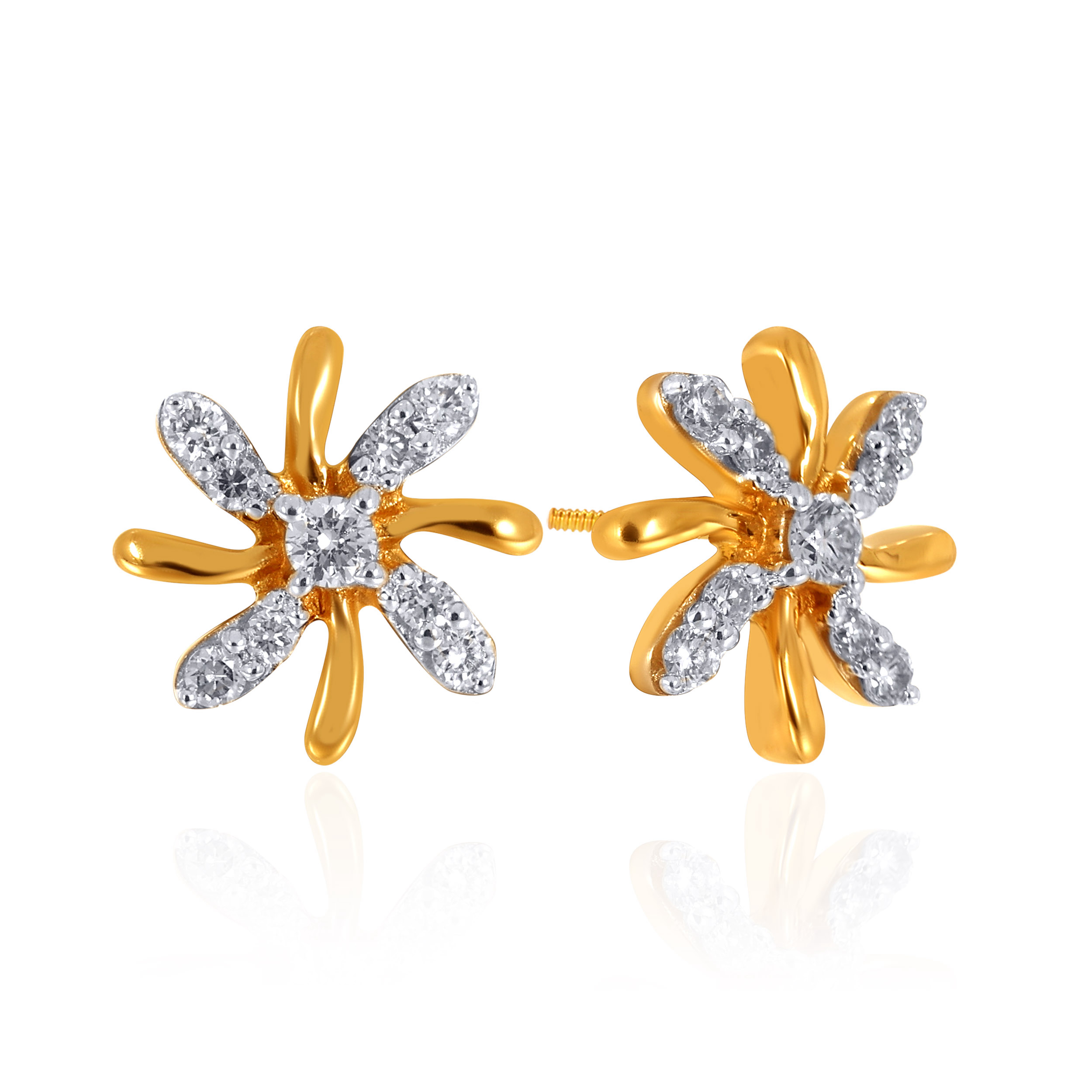 Blossom Radiance Diamond Studs - Senco Gold and Diamonds