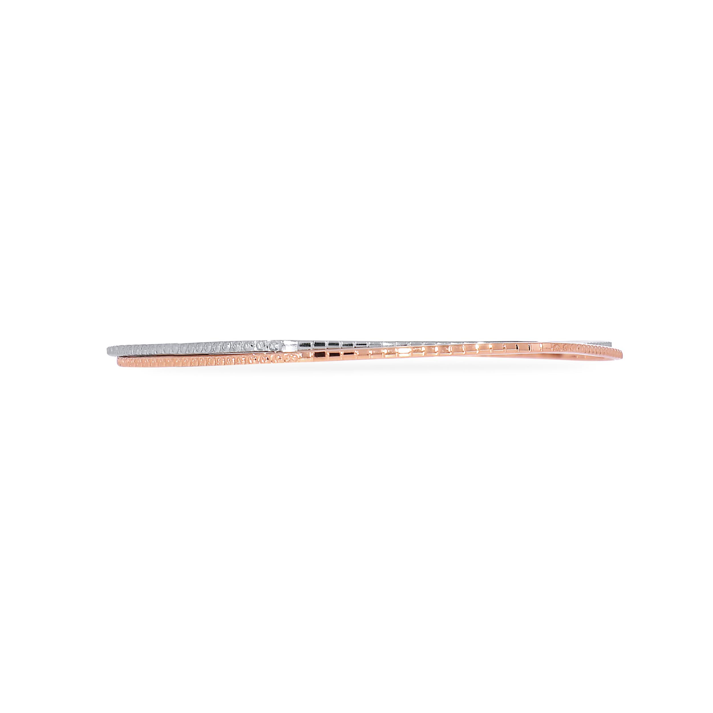 Hexagonal Delight Platinum Bangle - Senco Gold and Diamonds
