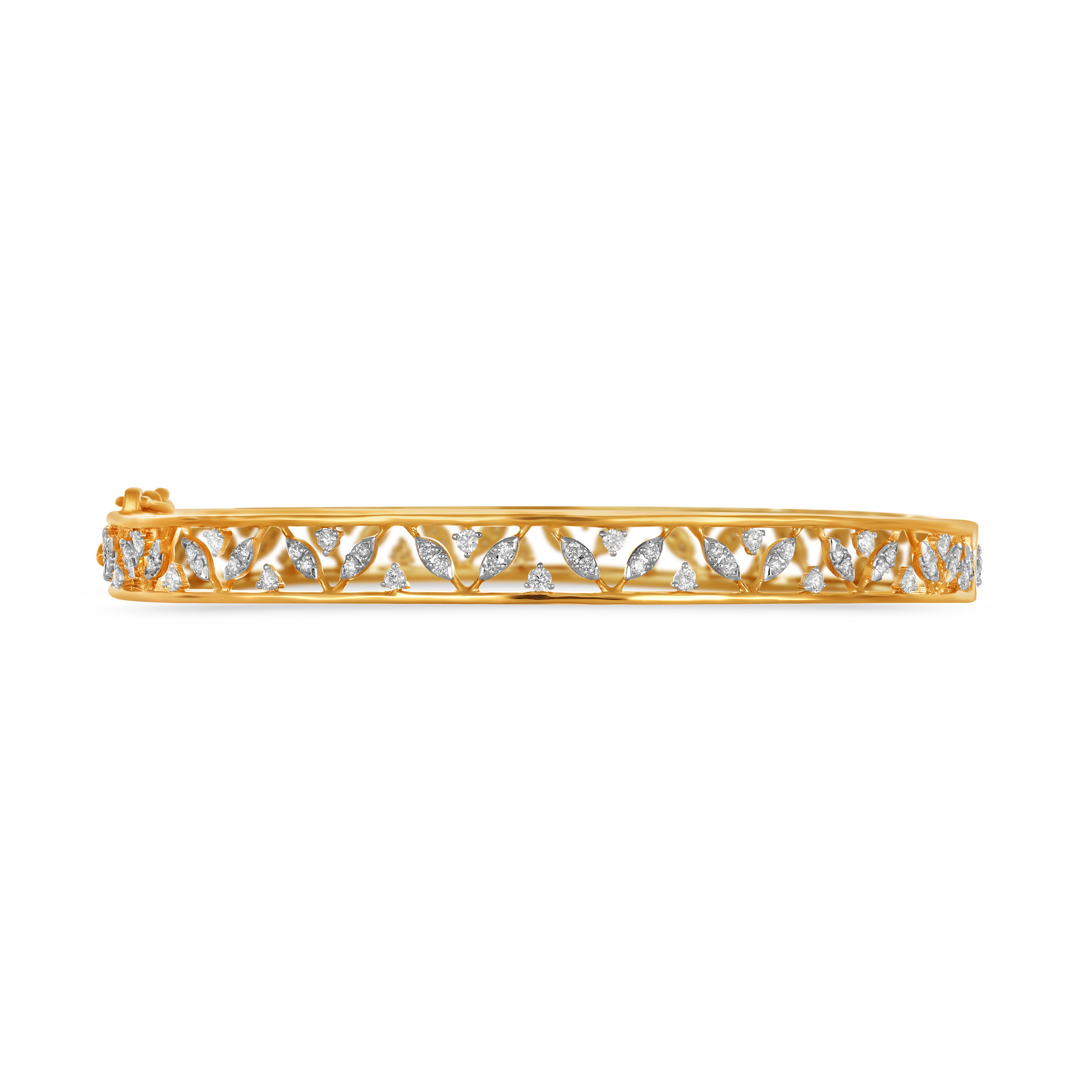 Artisan Leaf Diamond Churi - Senco Gold and Diamonds