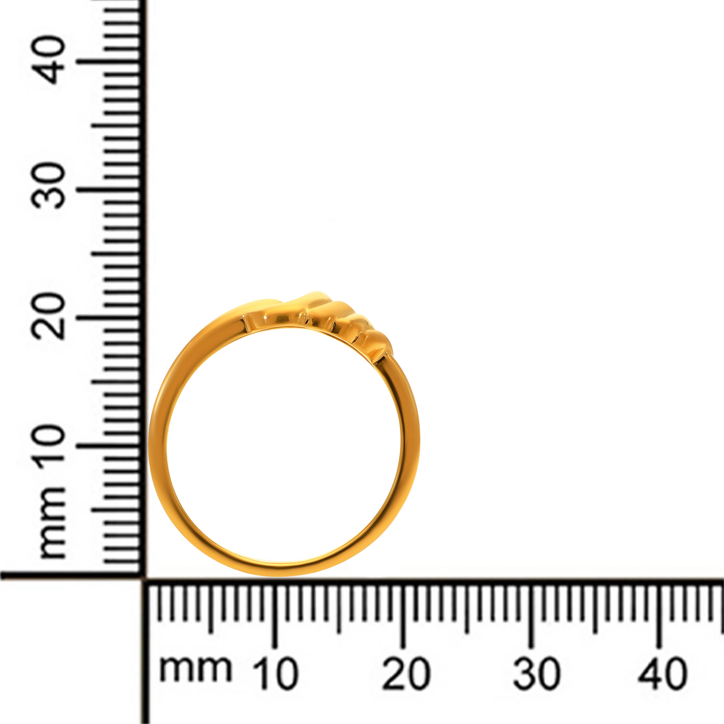 Modern Asymmetrical Gold Ring  - Senco Gold and Diamonds