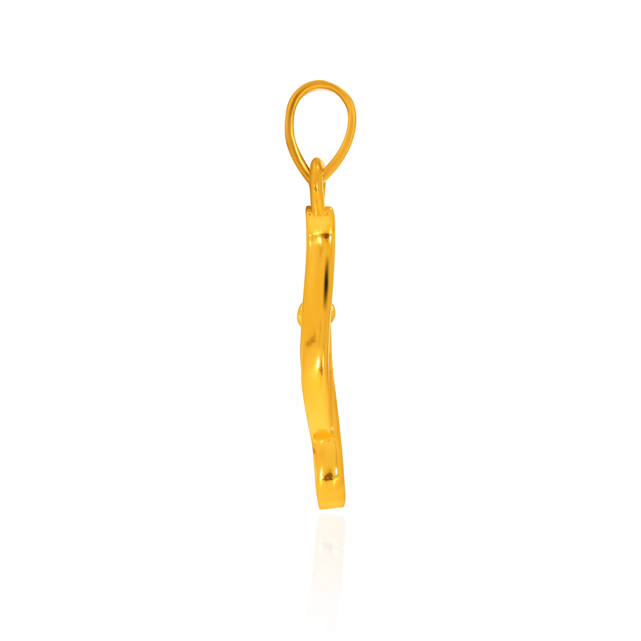 Leafy Swirl Gold Pendant - Senco Gold and Diamonds