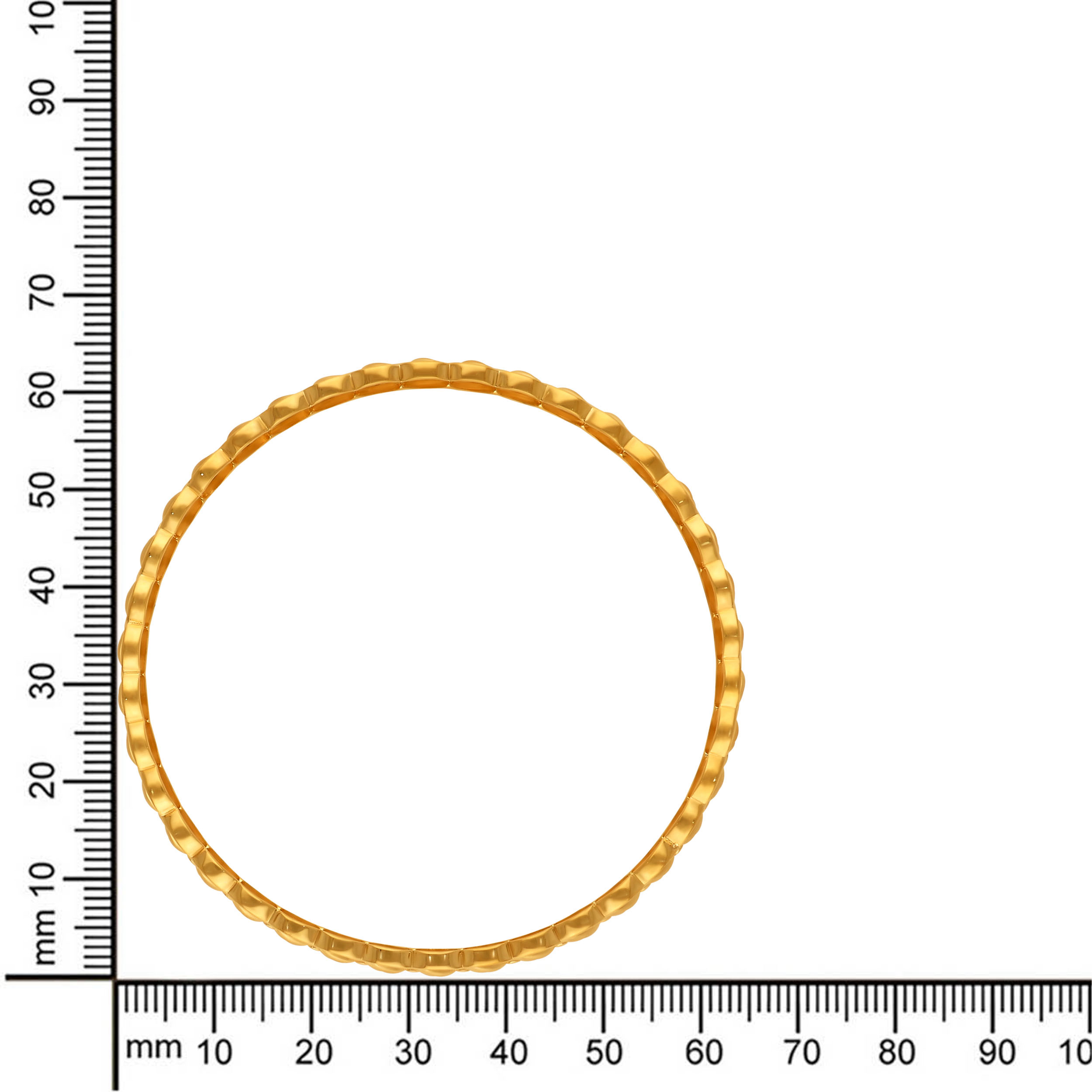 Oval Wave Gold Bangle - Senco Gold and Diamonds