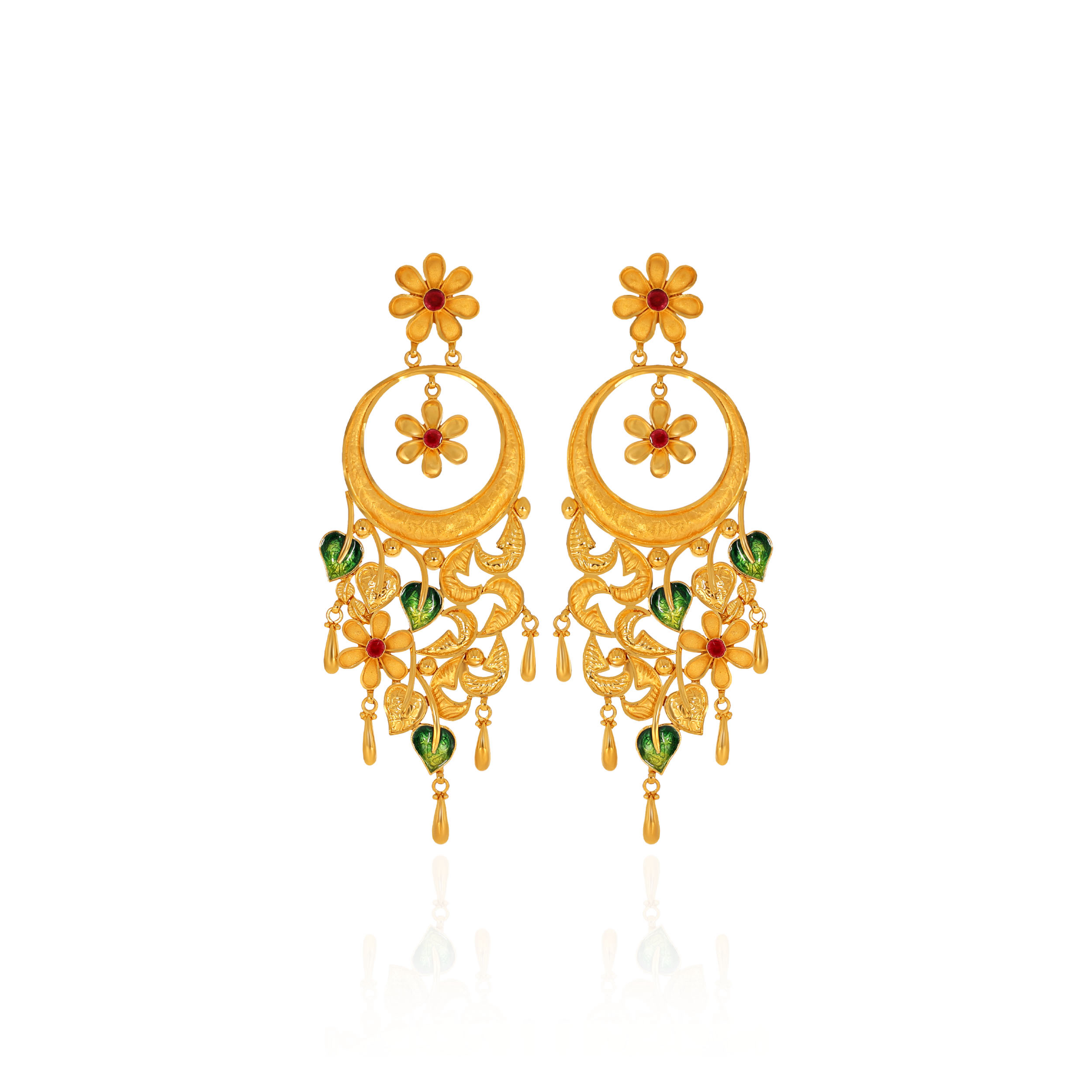 Mystic Garden Gold Earrings - Senco Gold and Diamonds