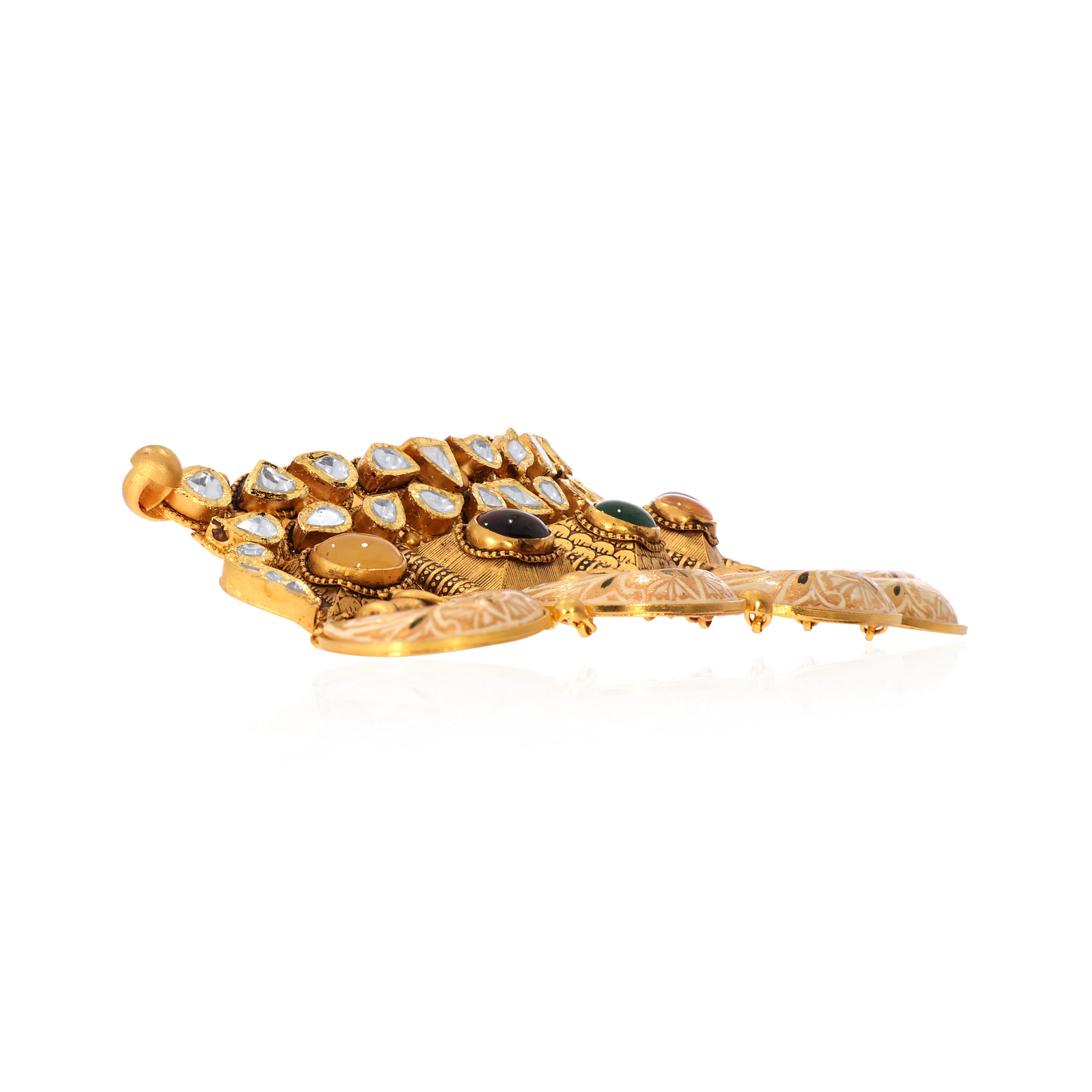 22K Yellow Gold Kundan Necklace-GN-D000788415 - Senco Gold and Diamonds