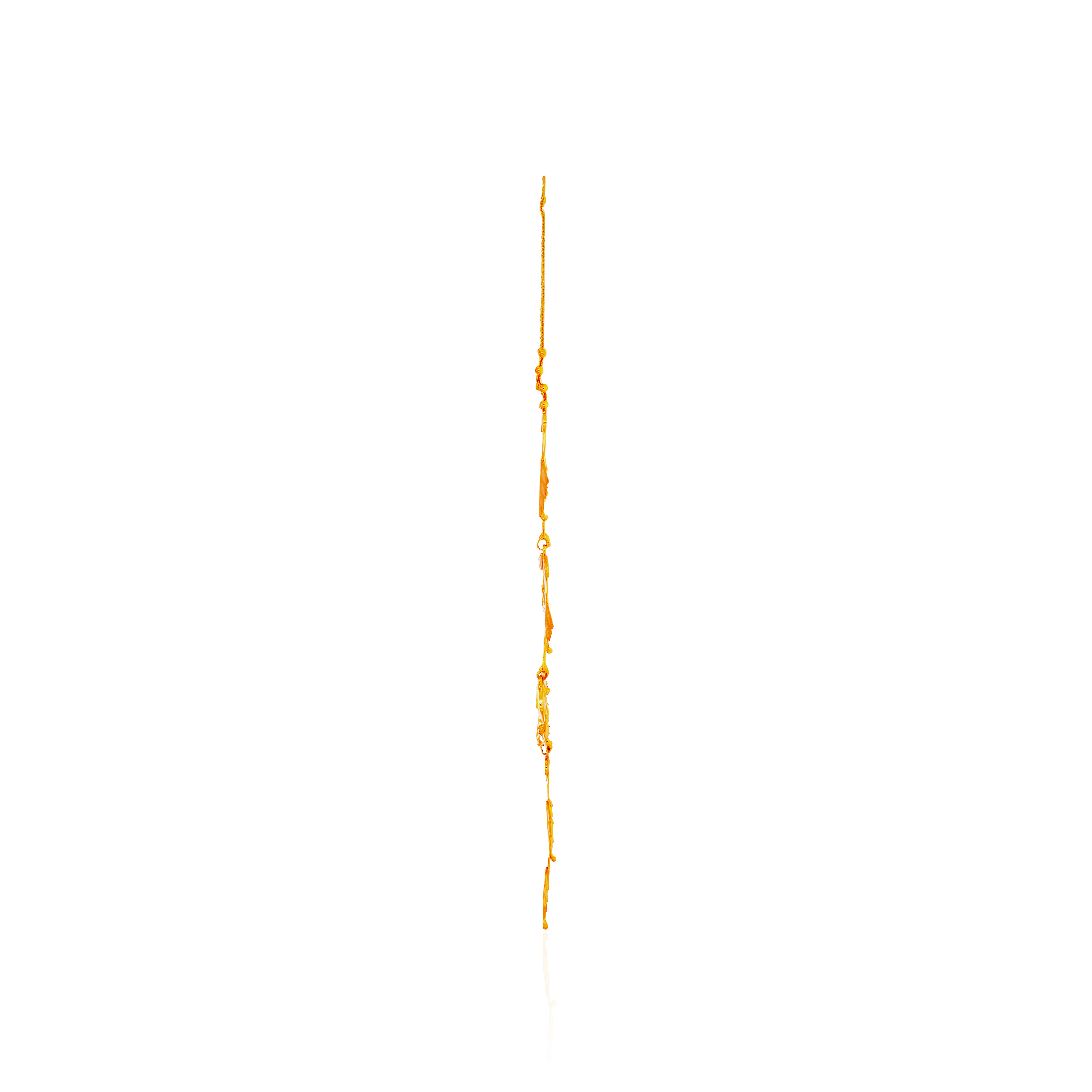 Flameleaf Meenakari Gold Necklace - Senco Gold and Diamonds