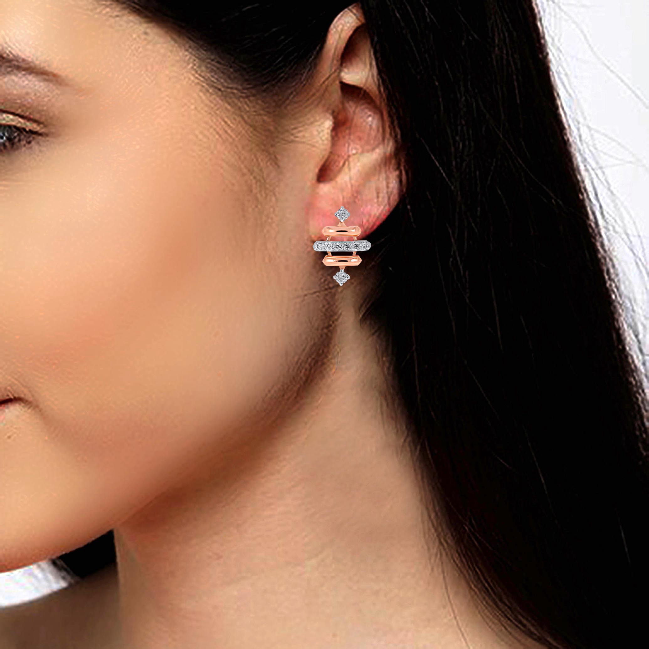 Radiant Path Diamond Studs - Senco Gold and Diamonds