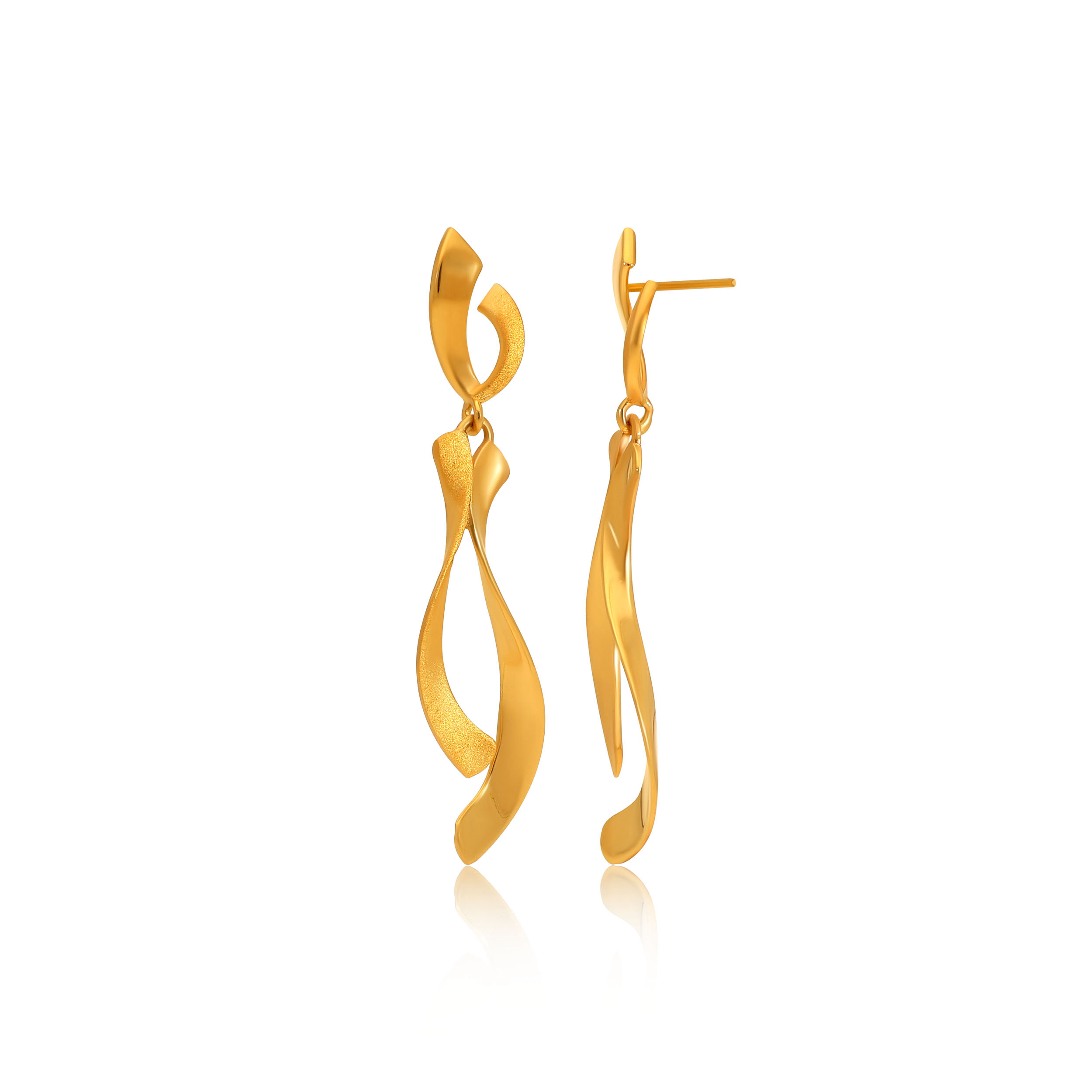 Cascade Drop Gold Earrings - Senco Gold and Diamonds