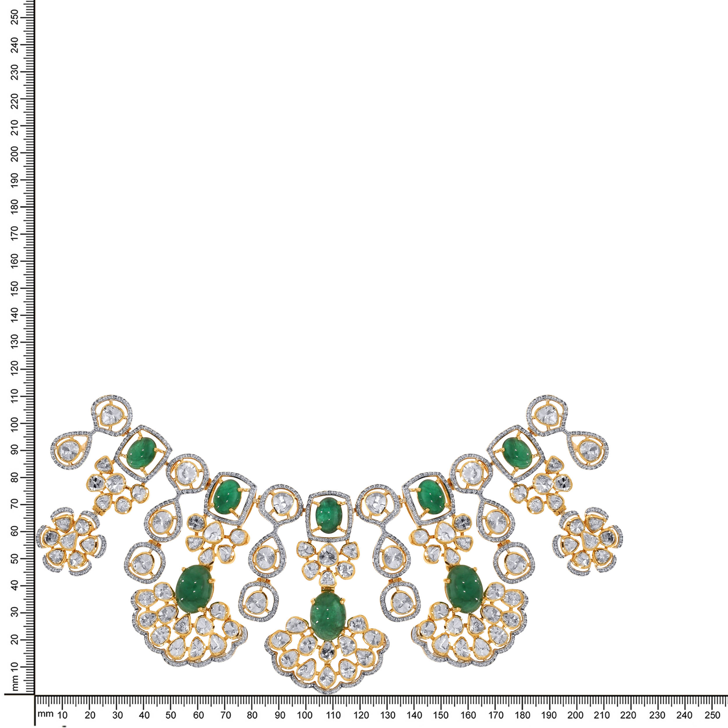 14K Yellow Gold Polki Diamond Necklace-DGN-D000788823 - Senco Gold and Diamonds