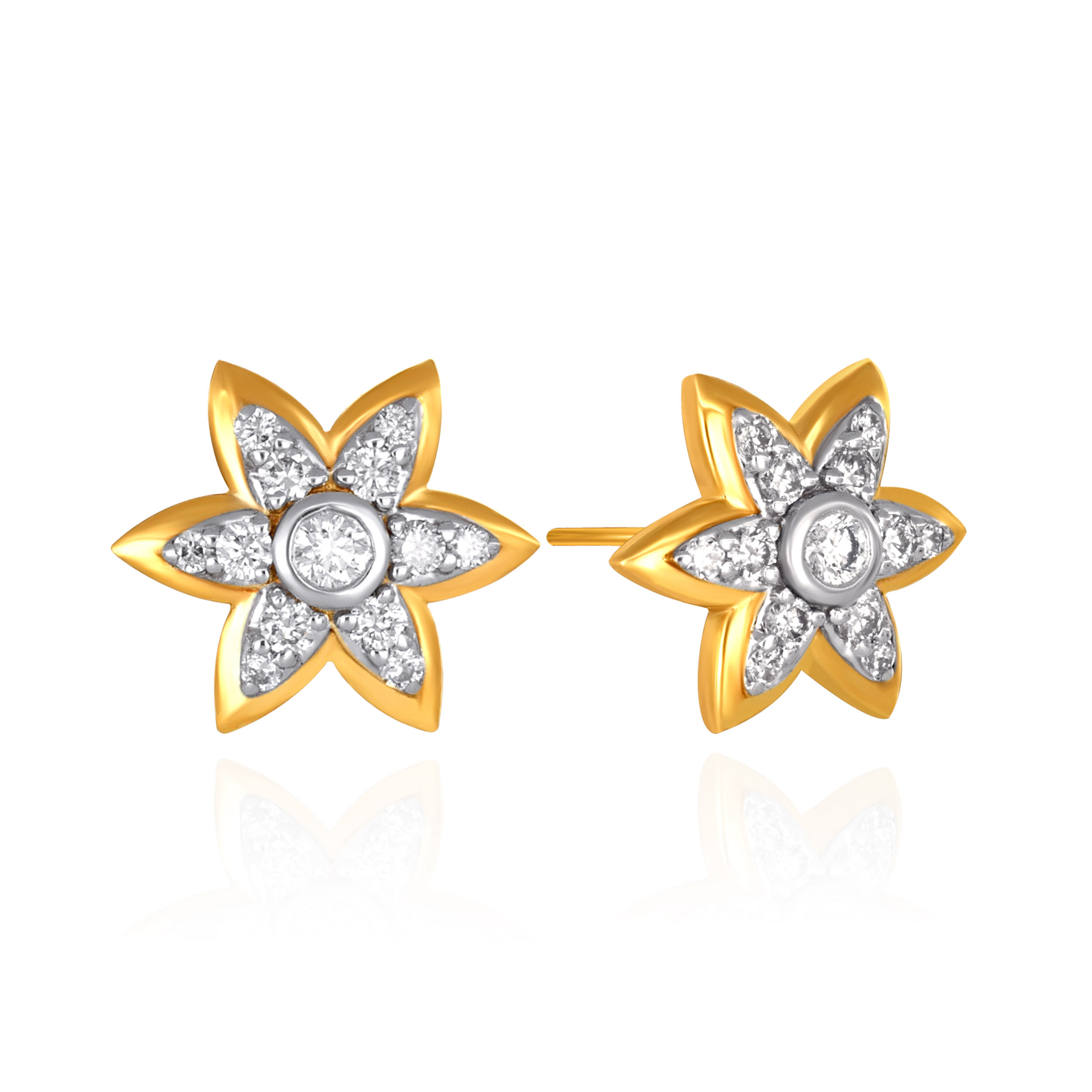 Radiant Flower Diamond Studs - Senco Gold and Diamonds