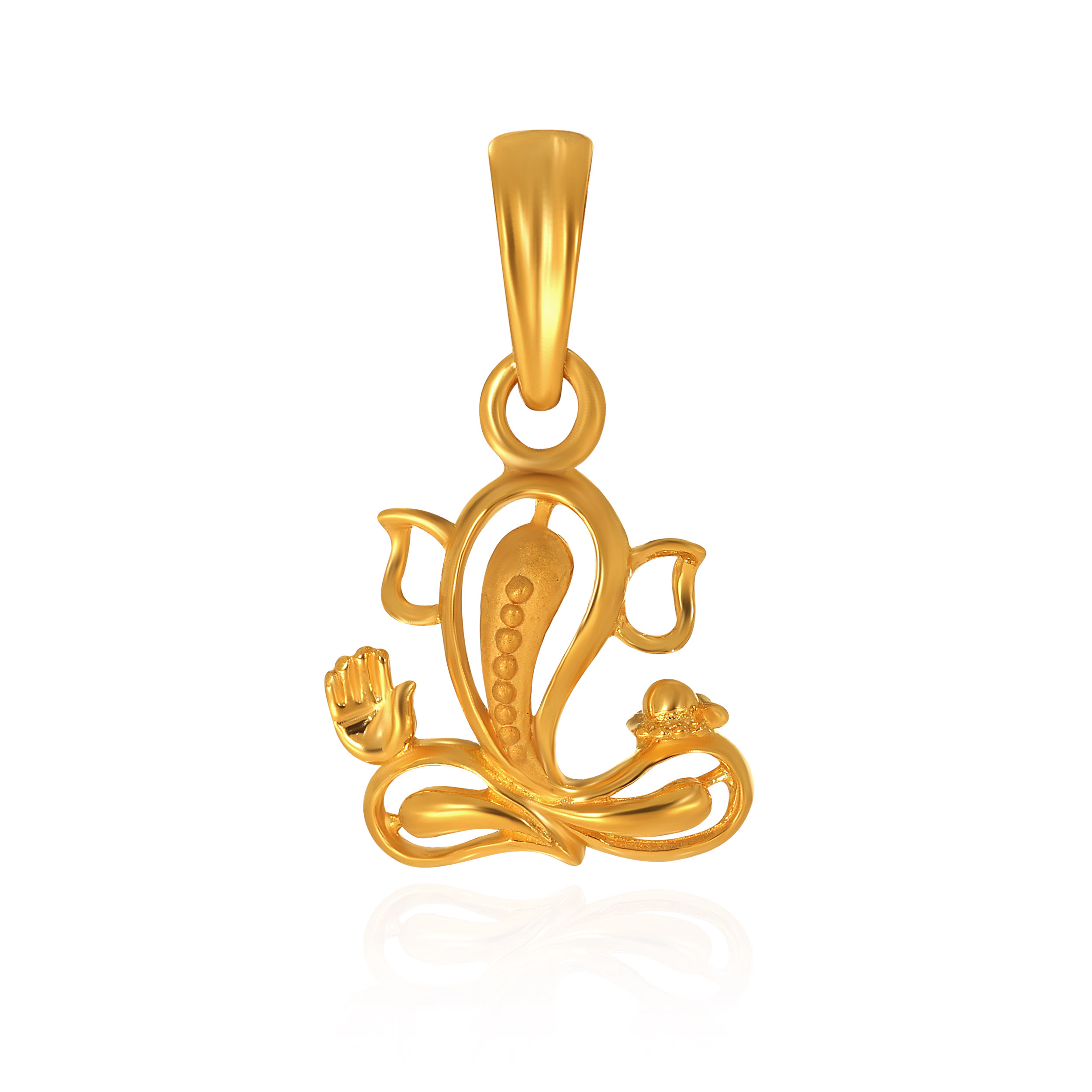 Contemporary Vighnaharta Gold Pendant - Senco Gold and Diamonds