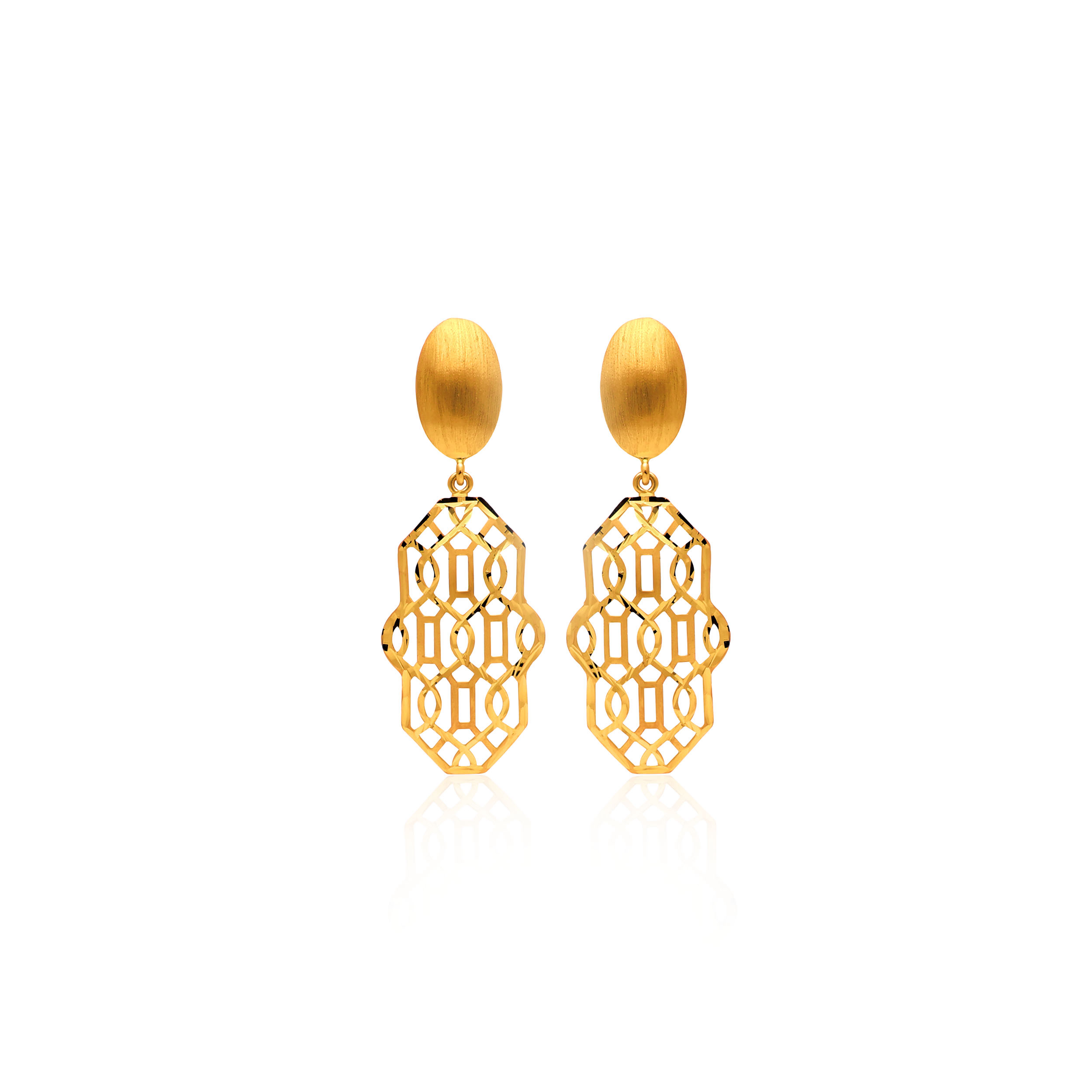Modern Minimalism Gold Earrings - Senco Gold and Diamonds