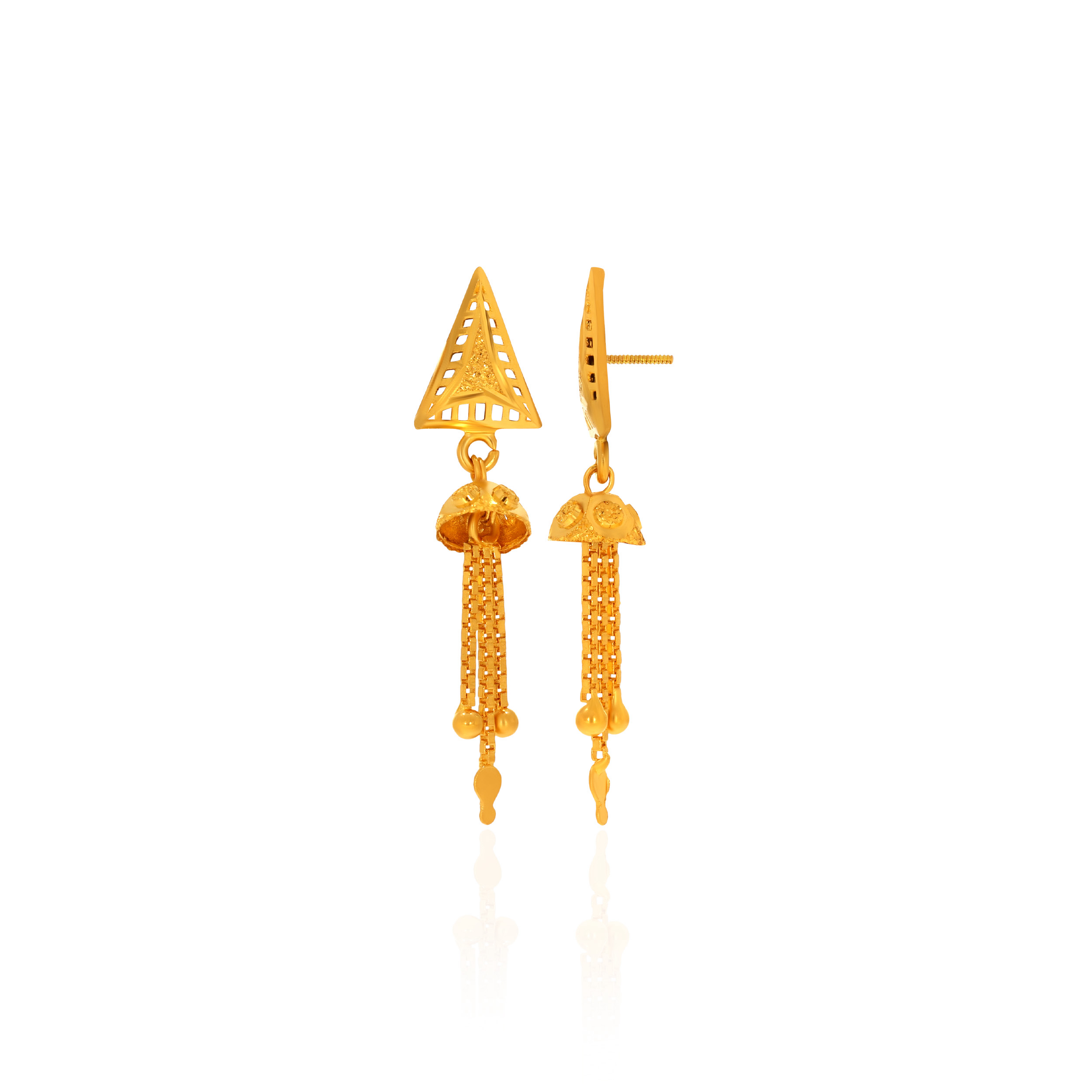 22K Yellow Gold Gold Drop Earrings-GP-D000764369 - Senco Gold and Diamonds