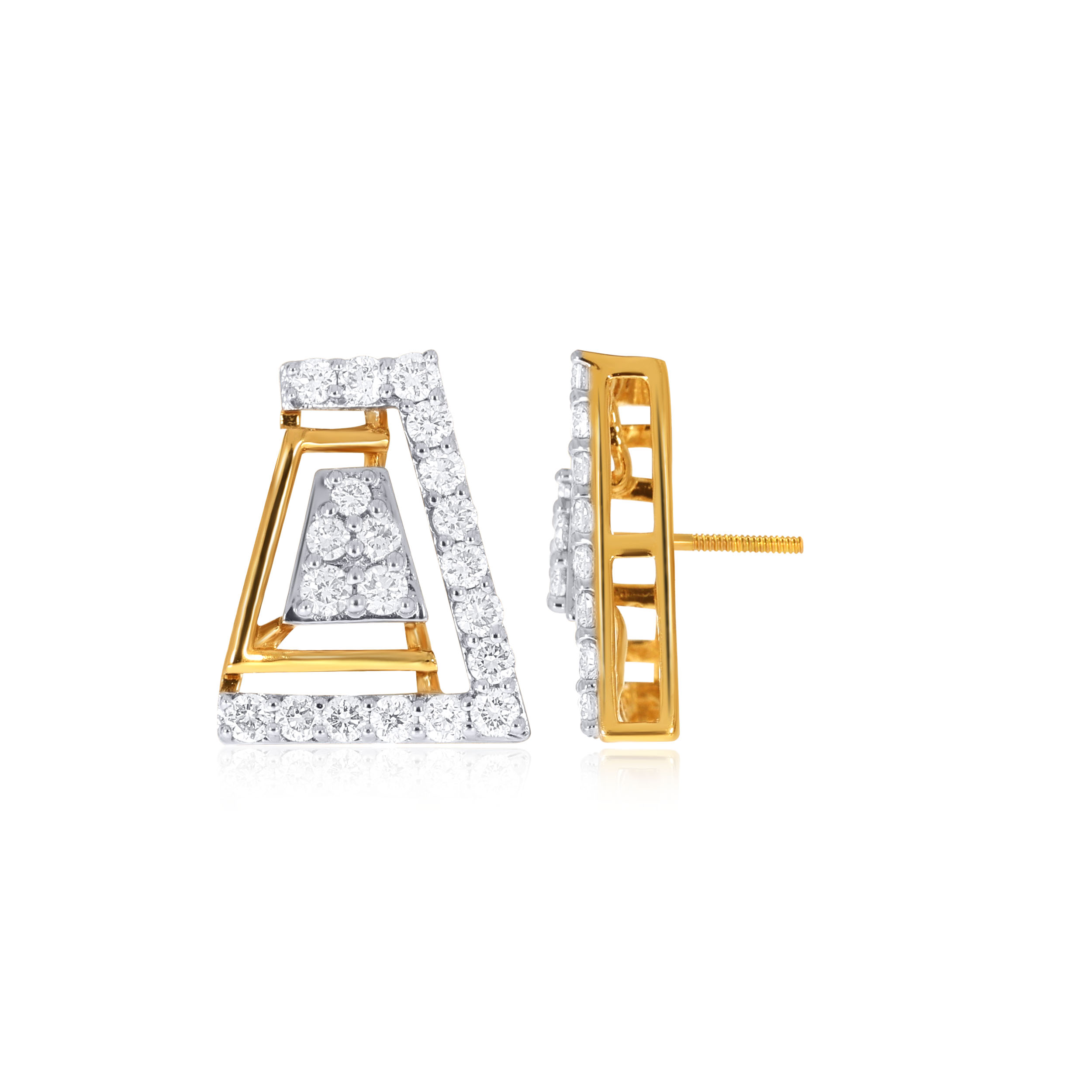 Chic Tower Diamond Studs - Senco Gold and Diamonds
