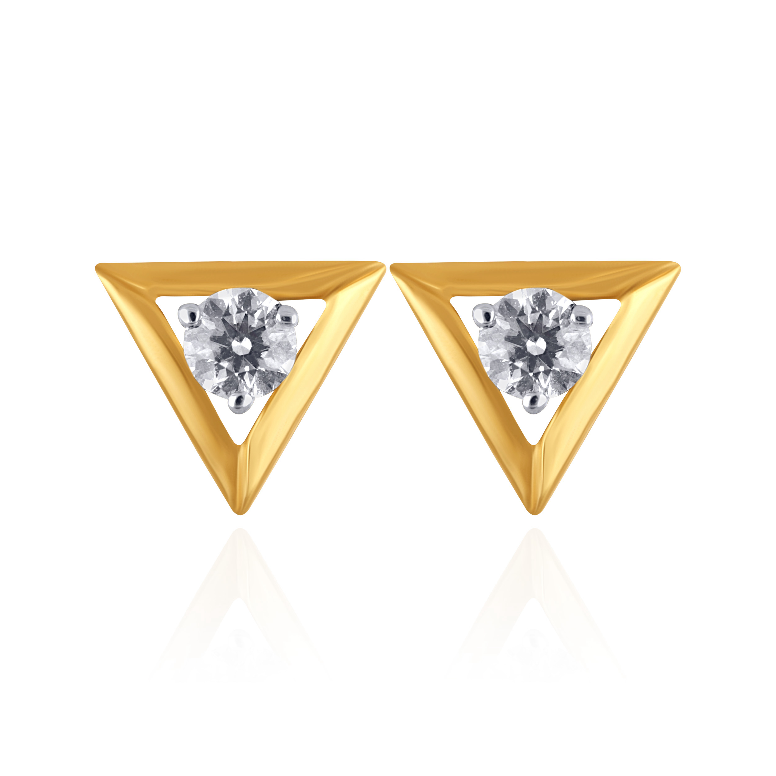 Verta Solitaire Diamond Studs - Senco Gold and Diamonds