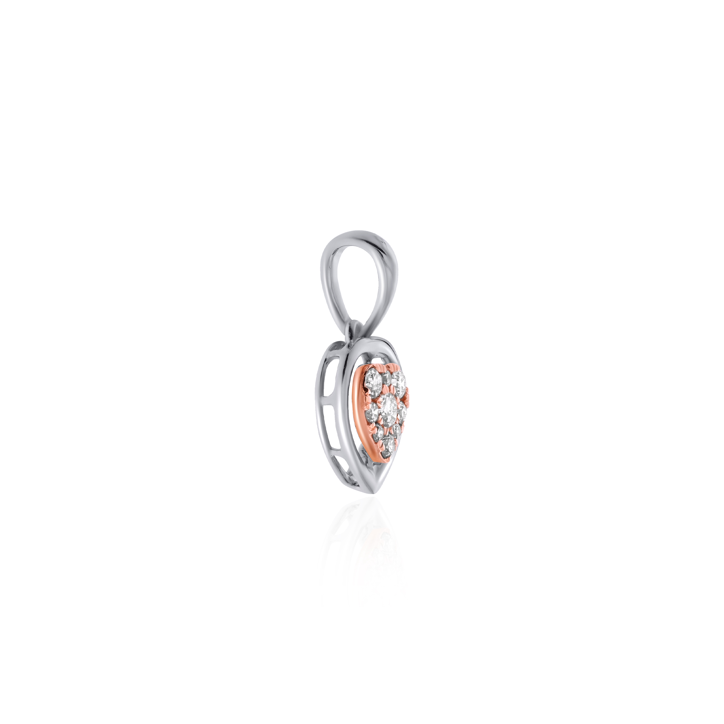Gleaming Sweetheart Platinum Diamond Pendant - Senco Gold and Diamonds
