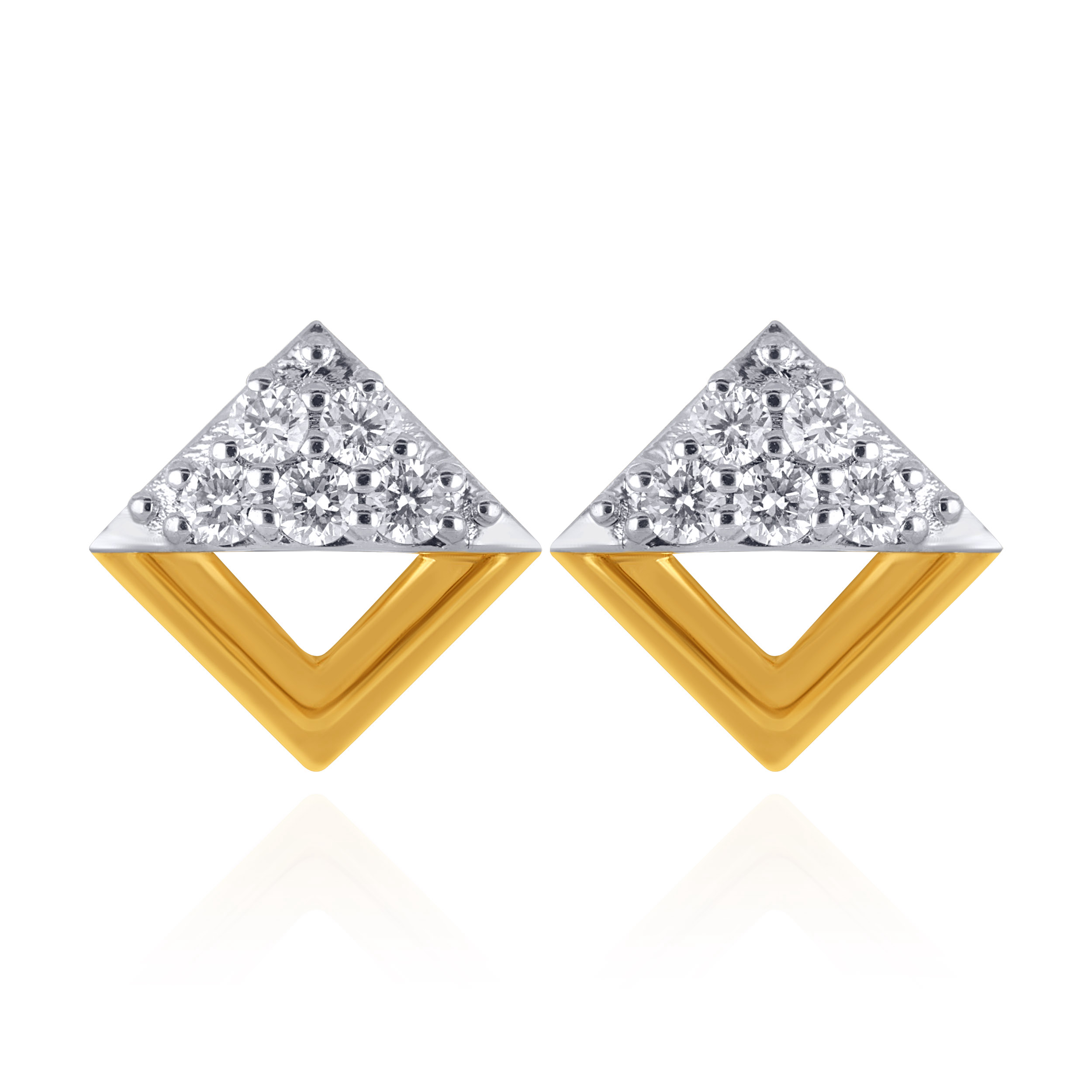 Geometric Grace Diamond Studs - Senco Gold and Diamonds
