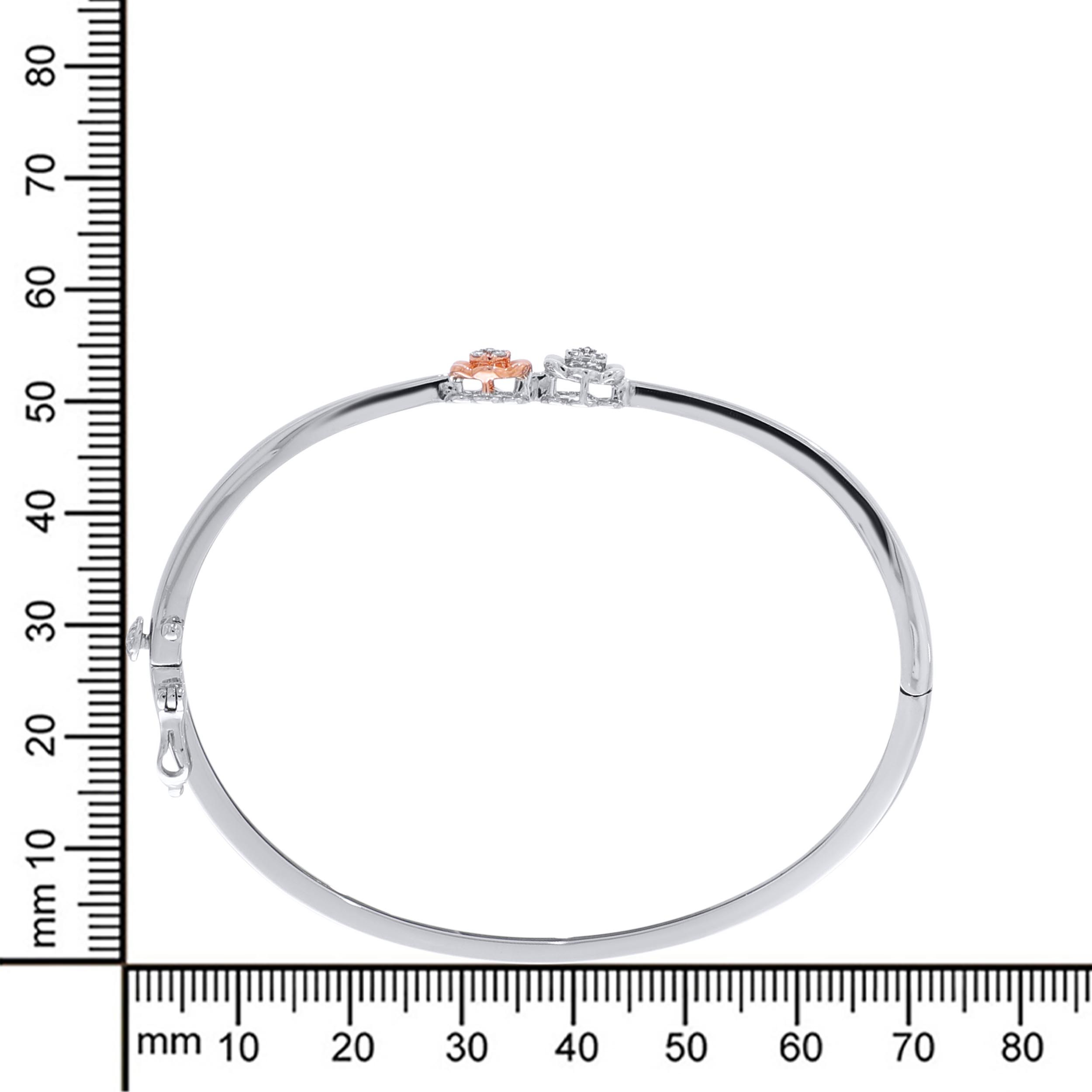 Dual Blossom Platinum Diamond Bracelet - Senco Gold and Diamonds