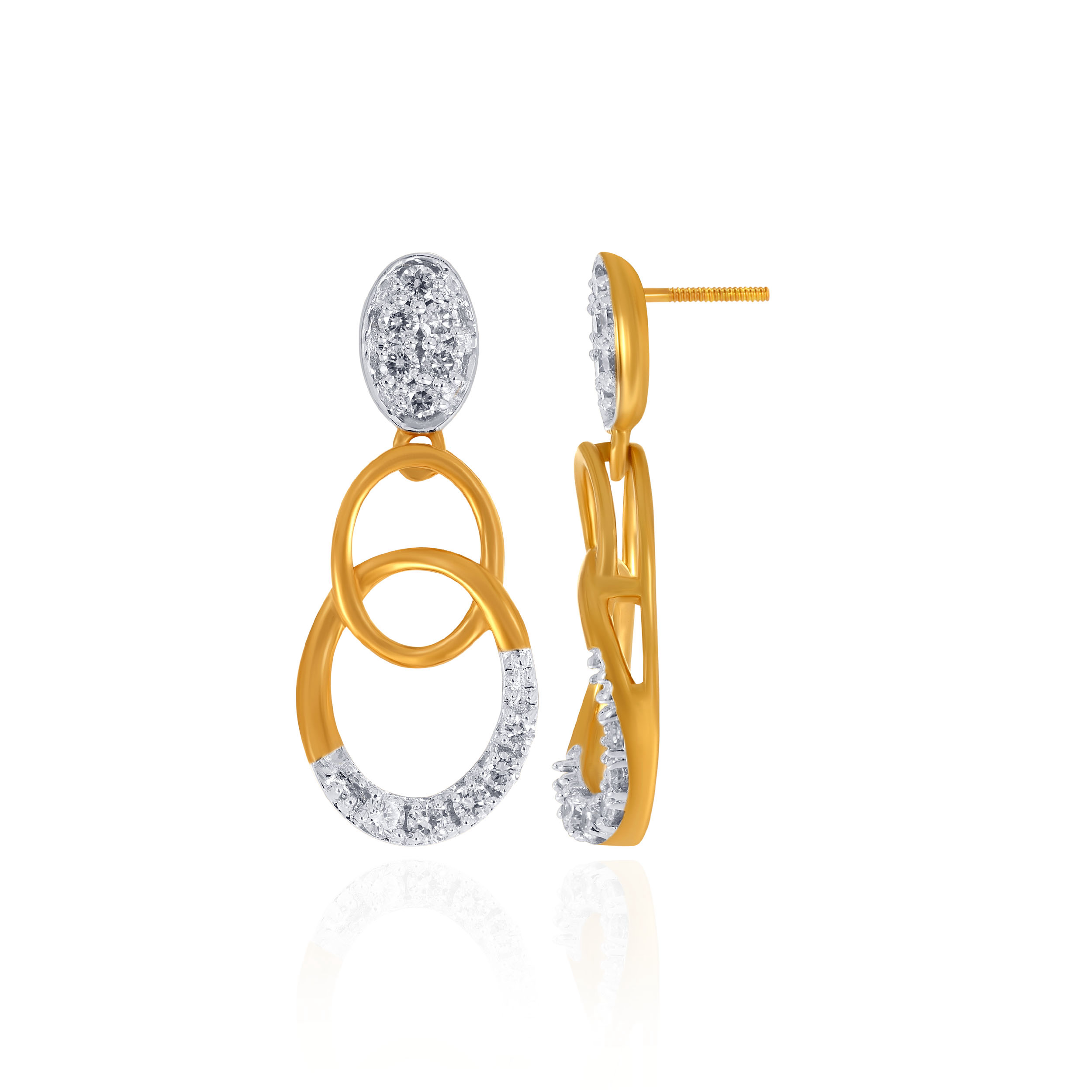 Intertwine Gleam Diamond Drop Earrings - Senco Gold and Diamonds