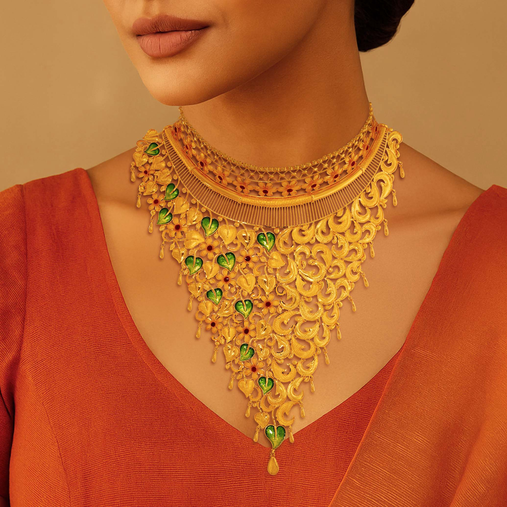 Imperial Ornate Gold Necklace - Senco Gold and Diamonds