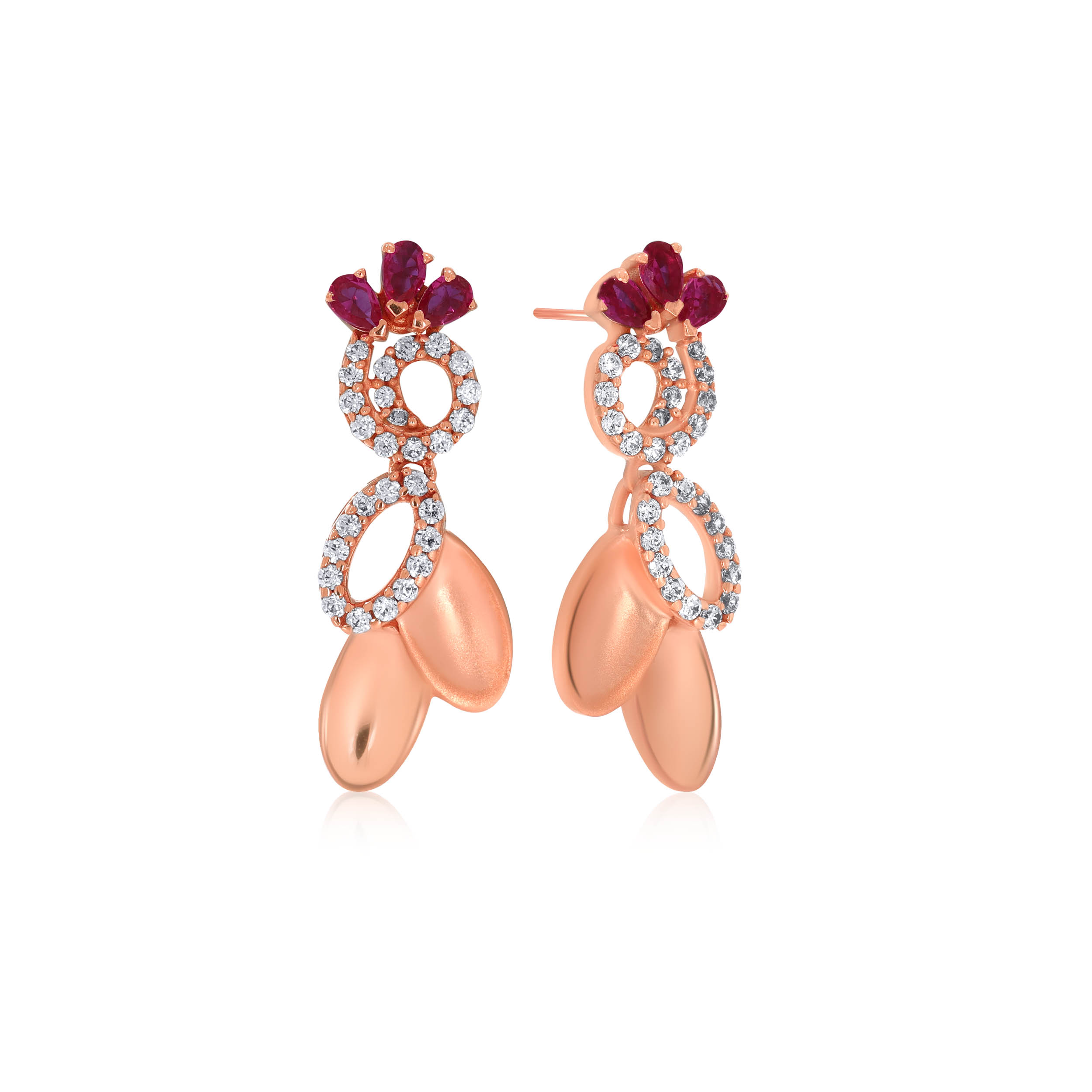 Sparkling Vines Gold Drop Earrings - Senco Gold and Diamonds