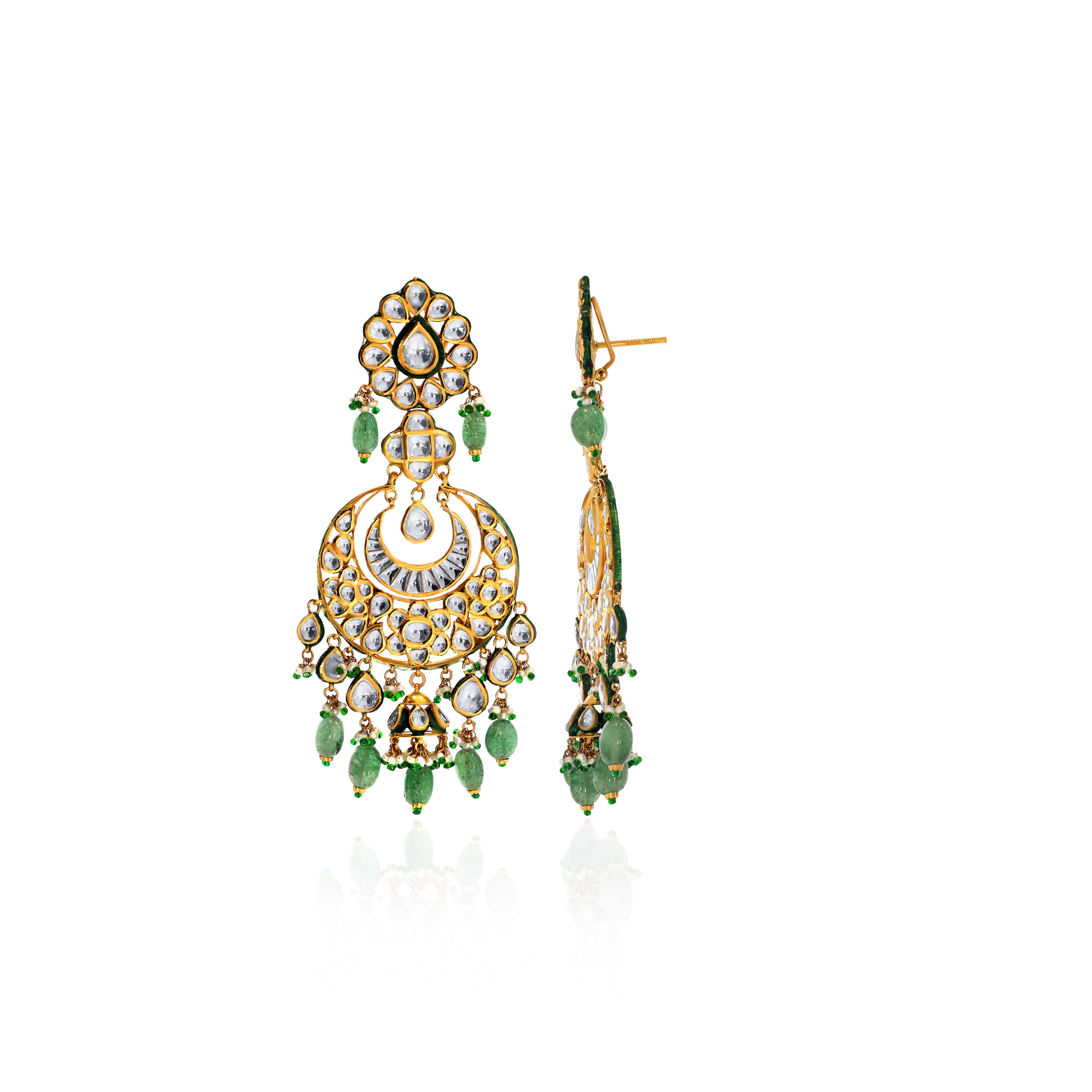 22K Yellow Gold Drop Earrings-GPGN-D000566053 - Senco Gold and Diamonds