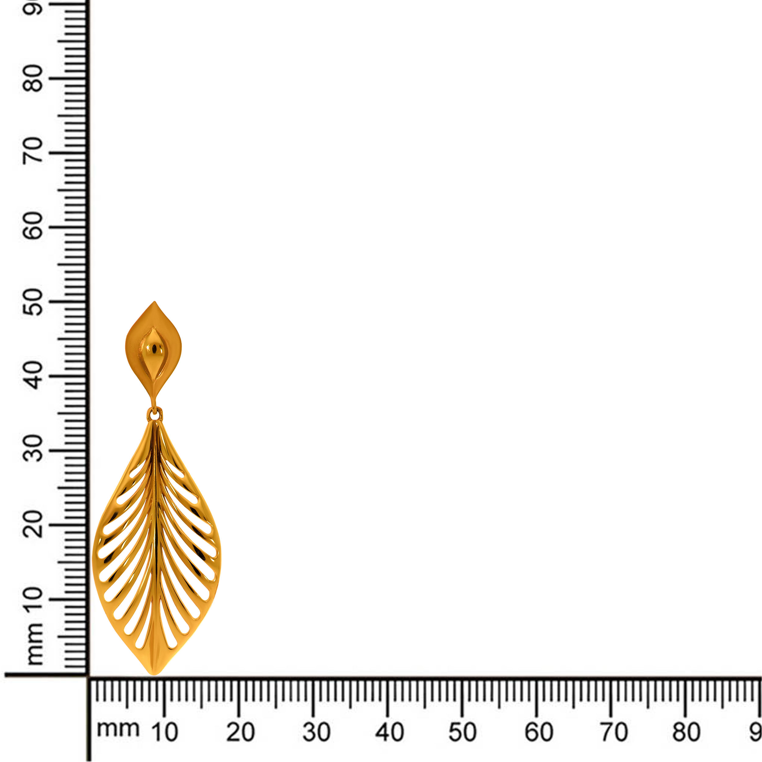 Radiant Feather Gold Earrings - Senco Gold and Diamonds