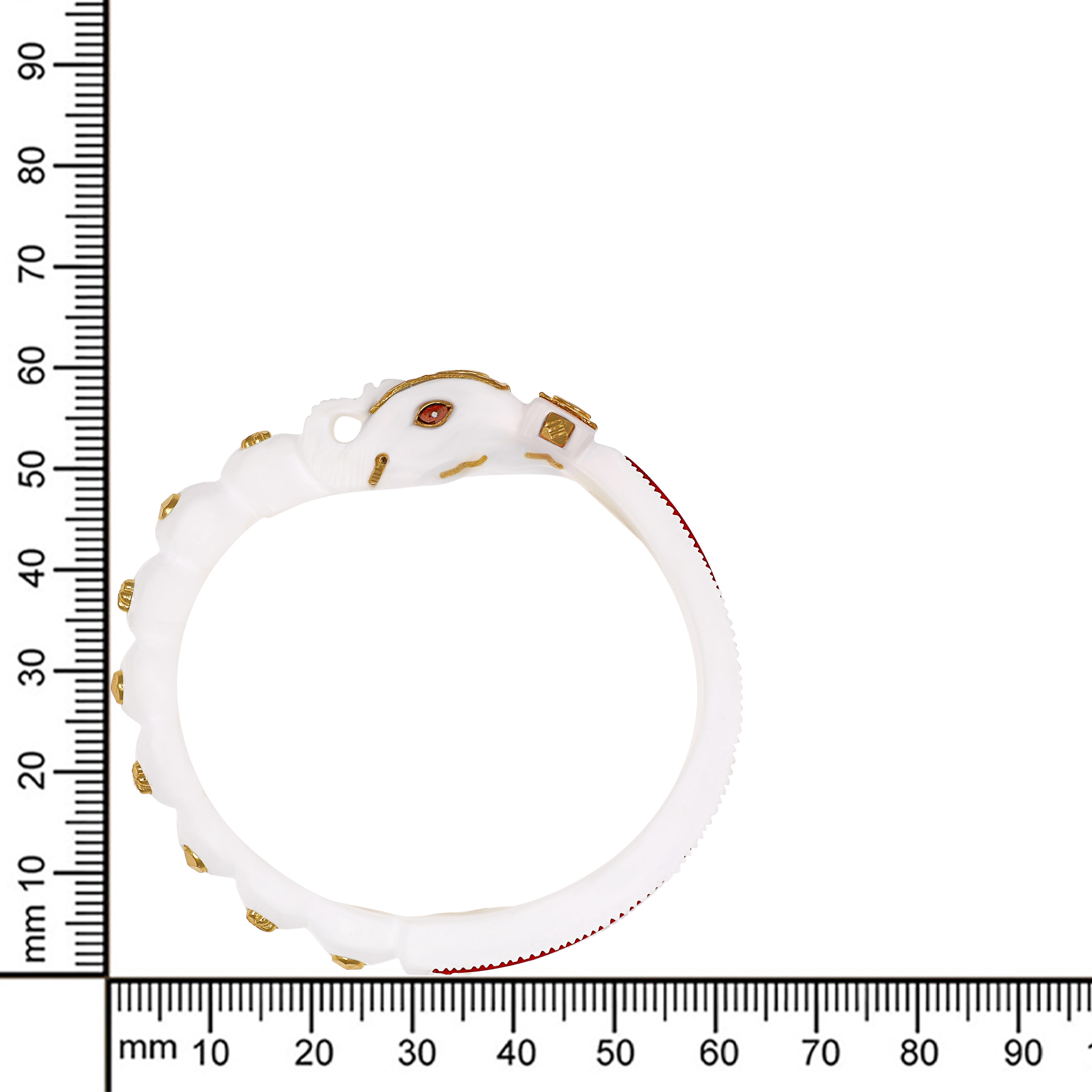 Graceful Fusion Gold Sankha Bangle - Senco Gold and Diamonds