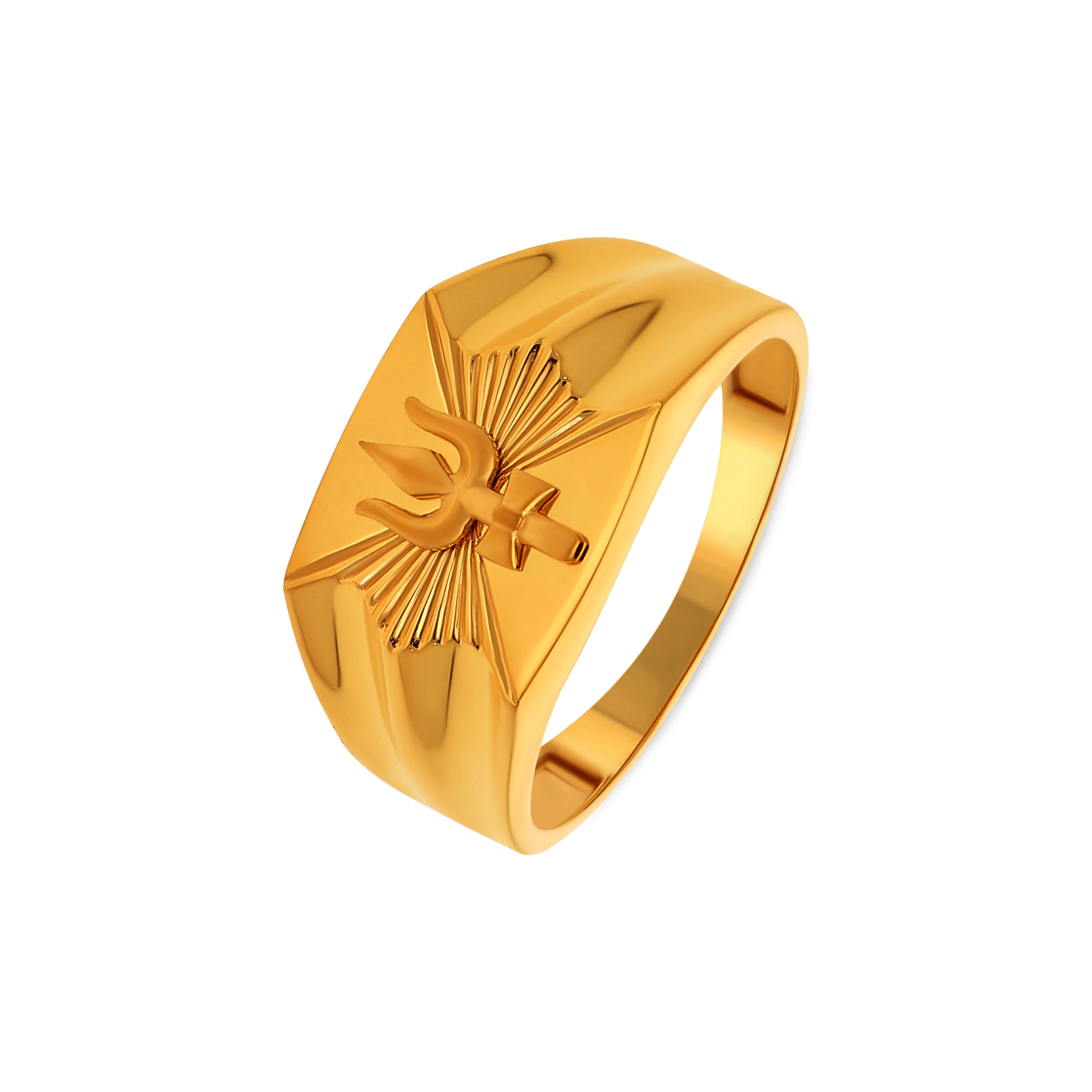 Signet Trident Men's Gold Ring - Senco Gold and Diamonds