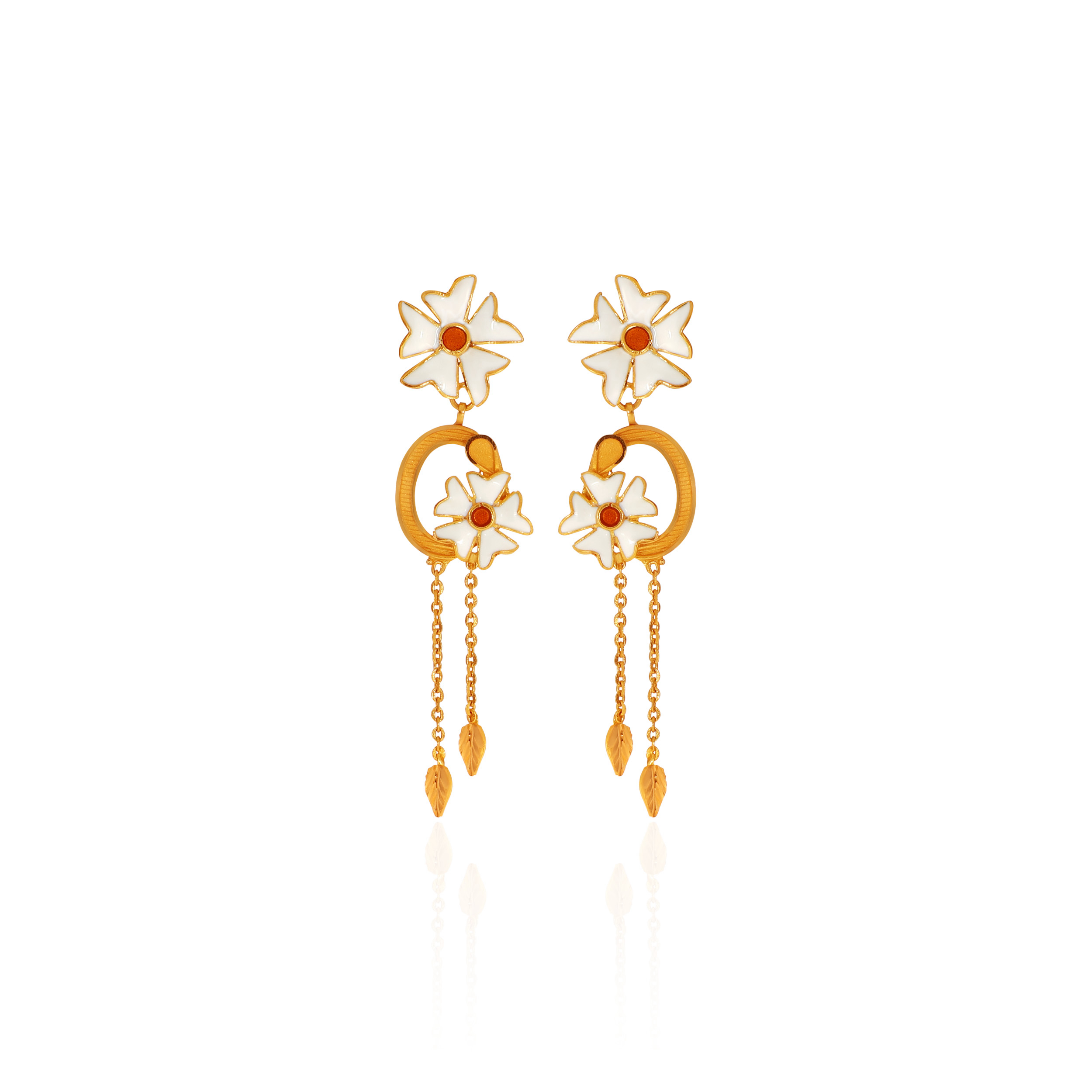 22K Yellow Gold Drop Earrings-GP-D000783655 - Senco Gold and Diamonds