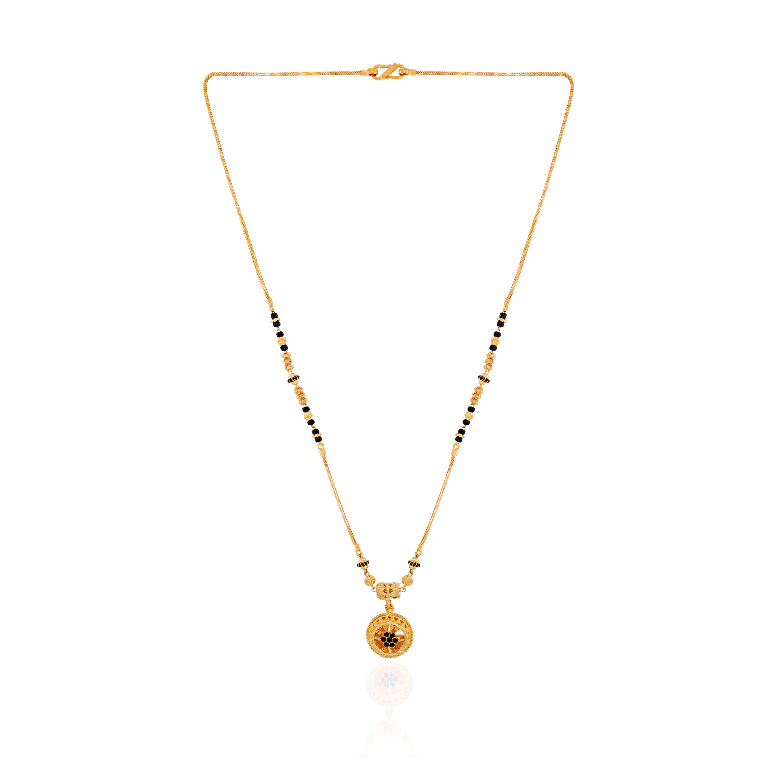Pure Connection Beaded Gold Mangalsutra - Senco Gold and Diamonds