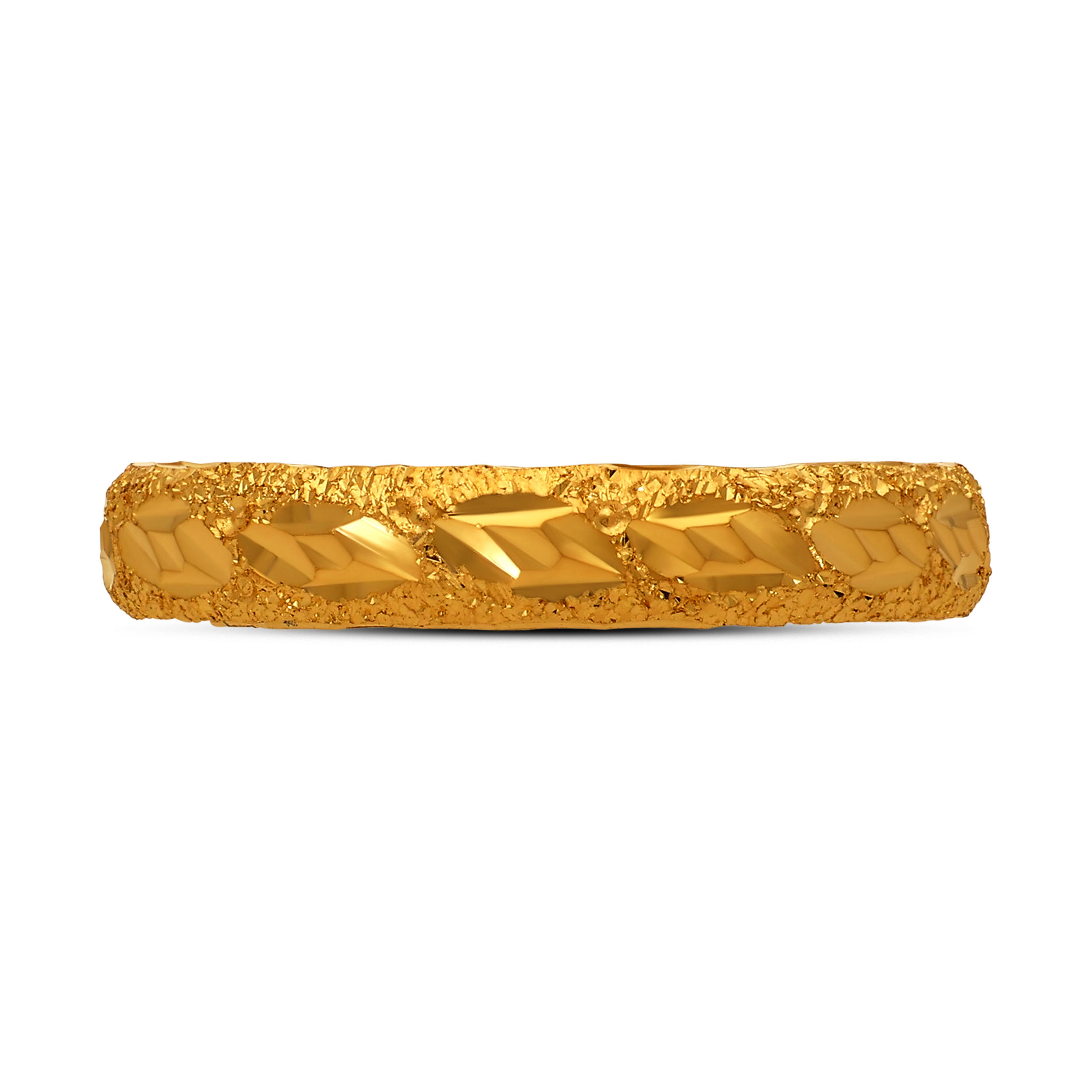 Grainline Carve Gold Ring - Senco Gold and Diamonds