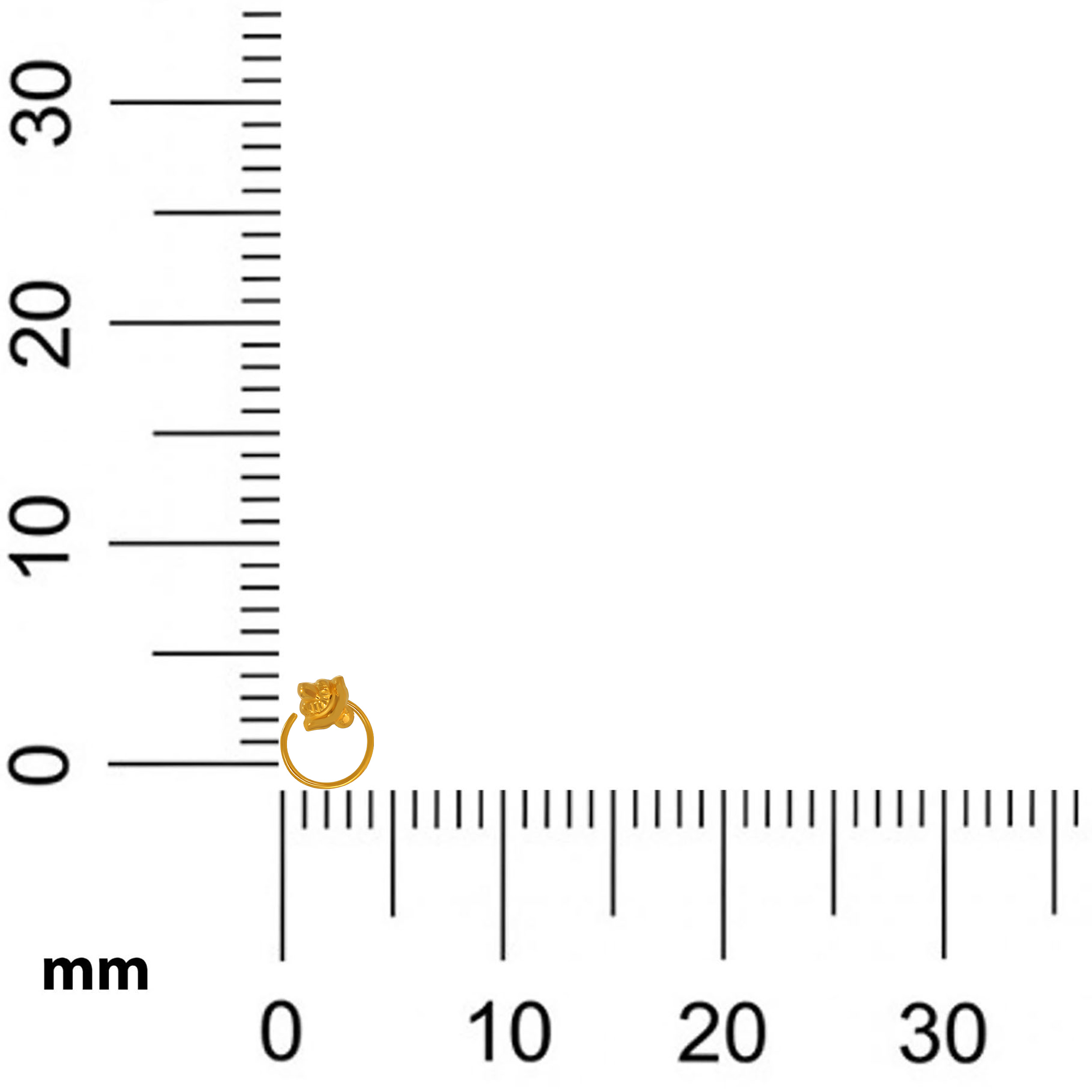 Sculpted Petal Gold Nosepin - Senco Gold and Diamonds